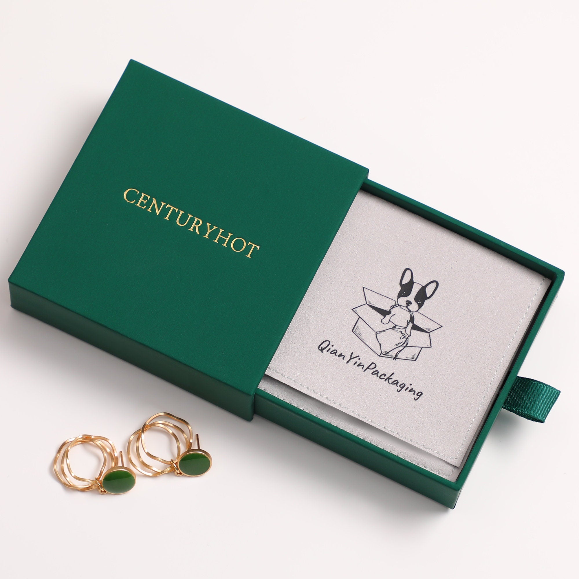 Personalized Jewelry Box: 50 White Paper Drawer Boxes, Custom Logo-zoom-8