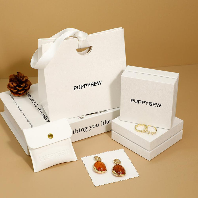Custom Logo Jewelry Packaging Set: Paper Bags, Boxes, Microfiber Cloth-zoom-