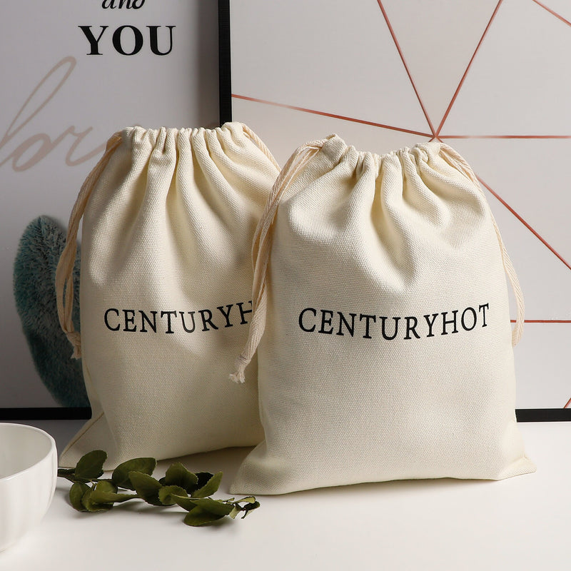 50 Canvas Drawstring Bags - Custom Logo Jewelry Packaging-zoom-