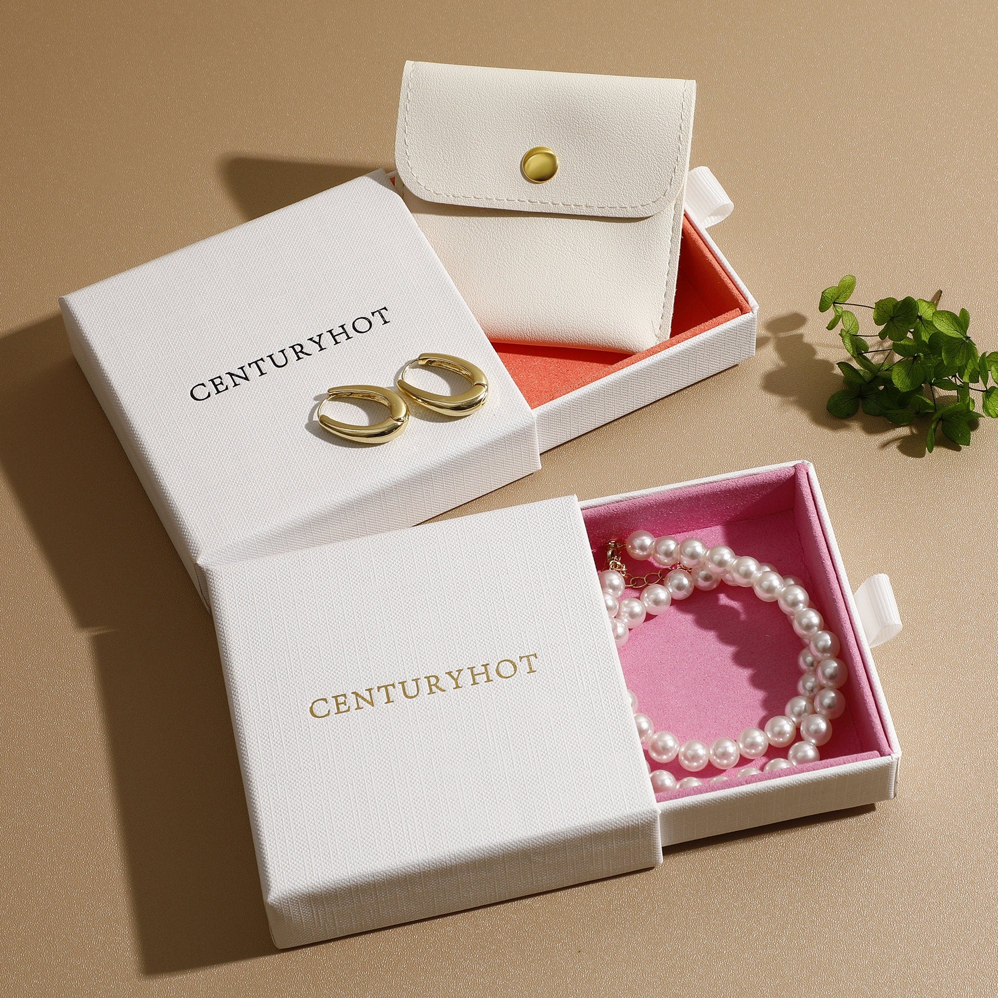 Custom Logo Paper Jewelry Box, Necklace & Ring Gift Packaging