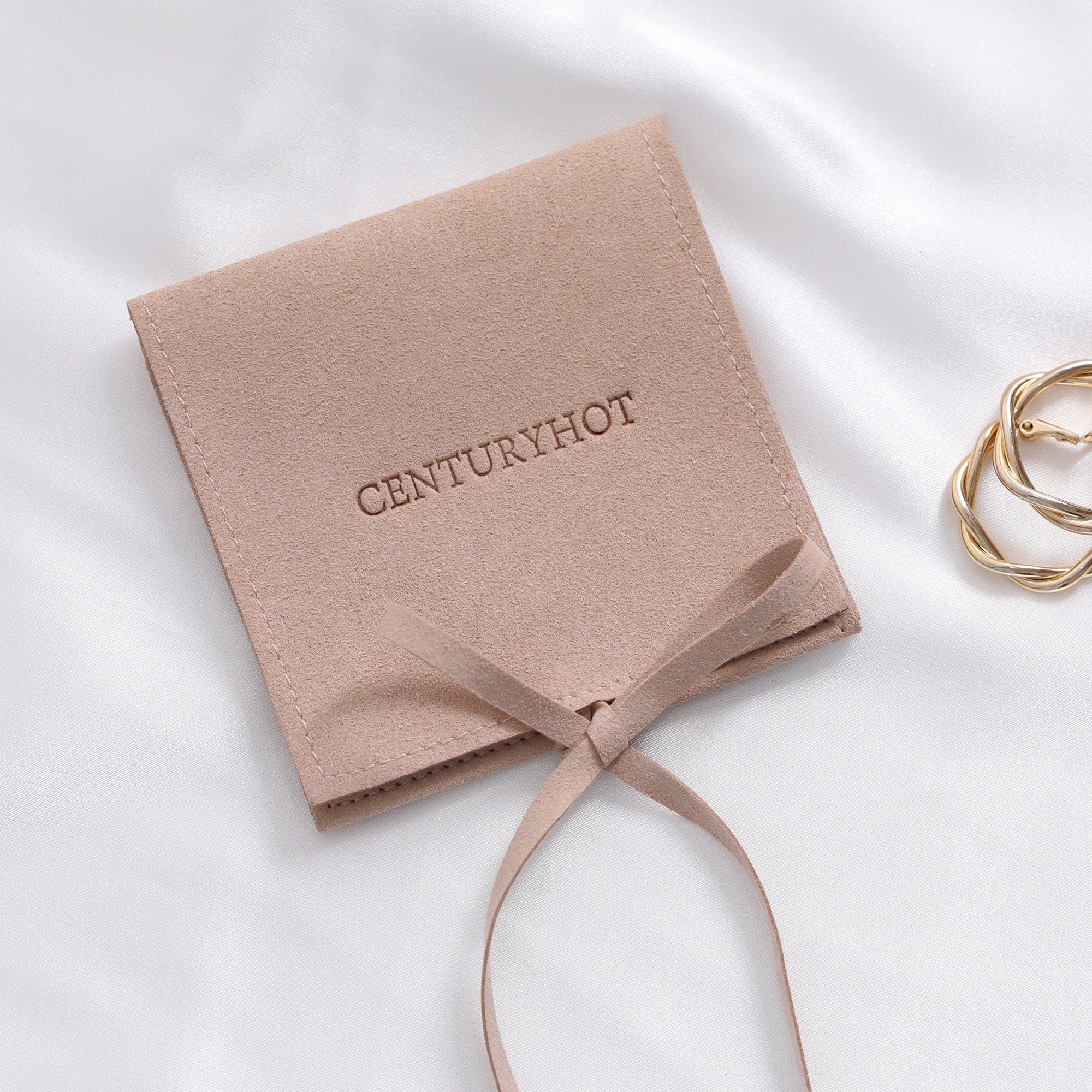 Personalized Microfiber Jewelry Bags, Embossed Logo Packaging-zoom-7