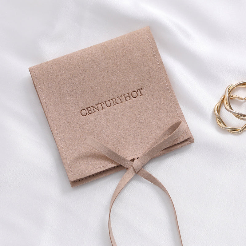 Personalized Microfiber Jewelry Bags, Embossed Logo Packaging-zoom-