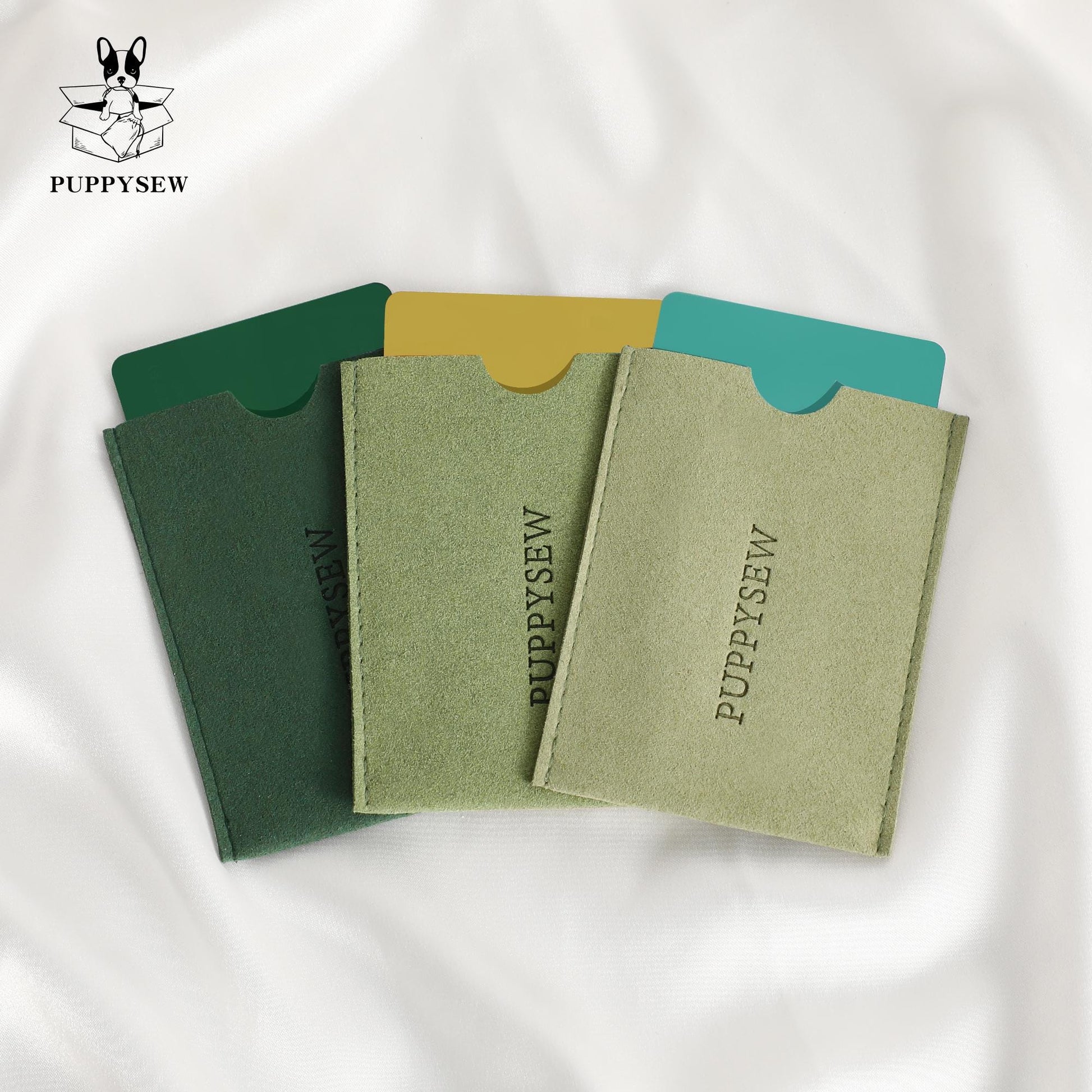 Personalized Microfiber Card Holder, Embossed Logo (50pcs)-6