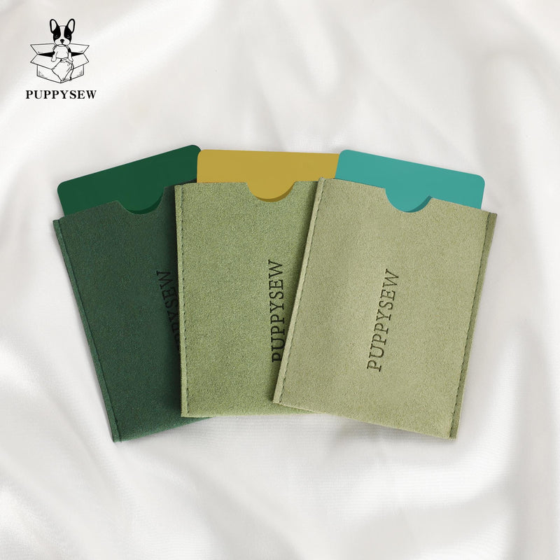 Personalized Microfiber Card Holder, Embossed Logo (50pcs)-zoom-