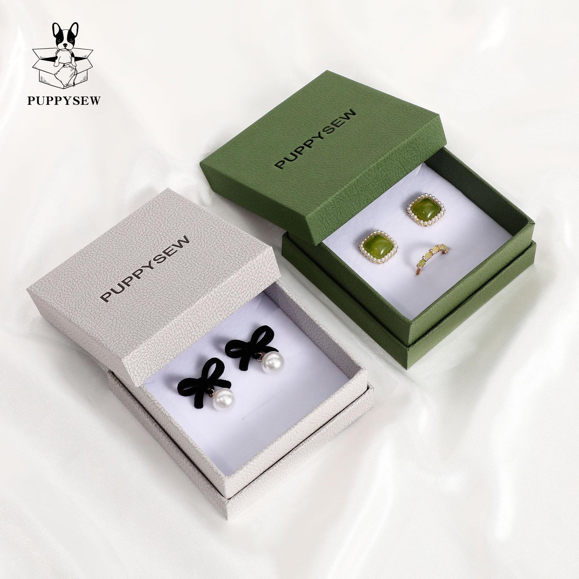 Custom Jewelry Box, Ring Earring Necklace Packaging, 9x9x4cm-4