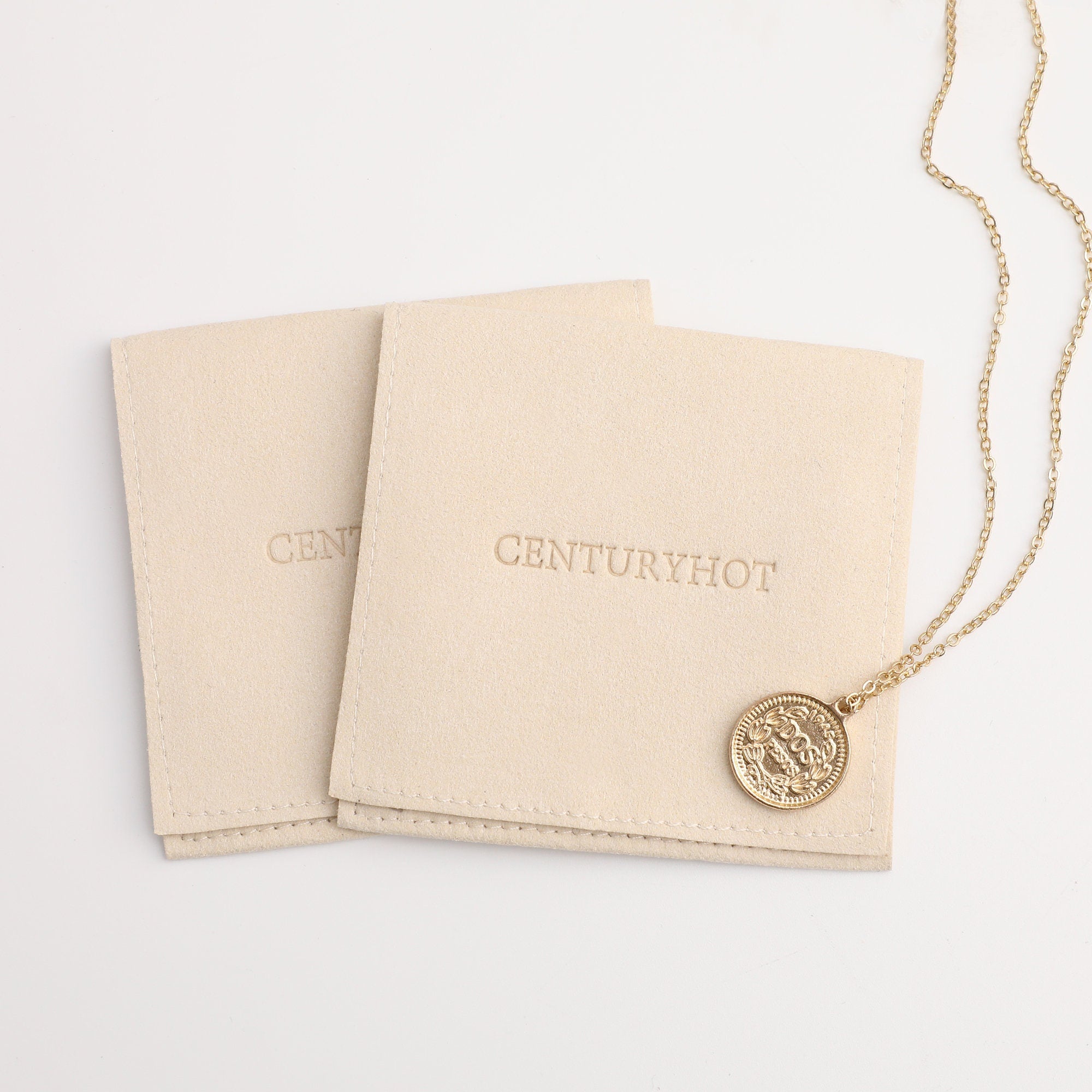 Embossed Logo Microfiber Jewelry Bag, Personalized Packaging-zoom-3