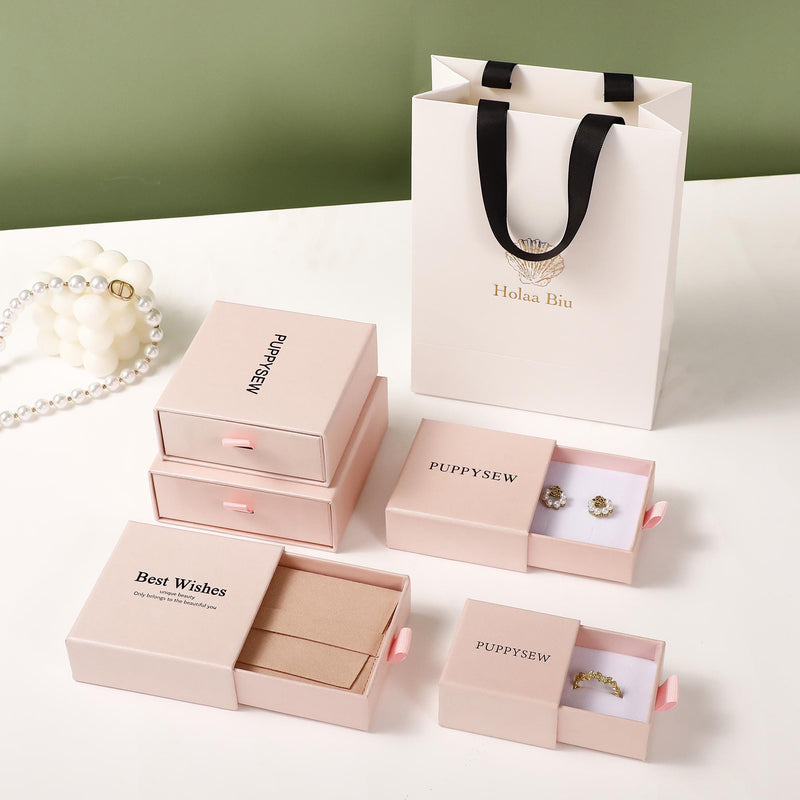 Customizable Velvet Jewelry Box – Personalized Ring, Necklace, Bracelet Gift Box-zoom-