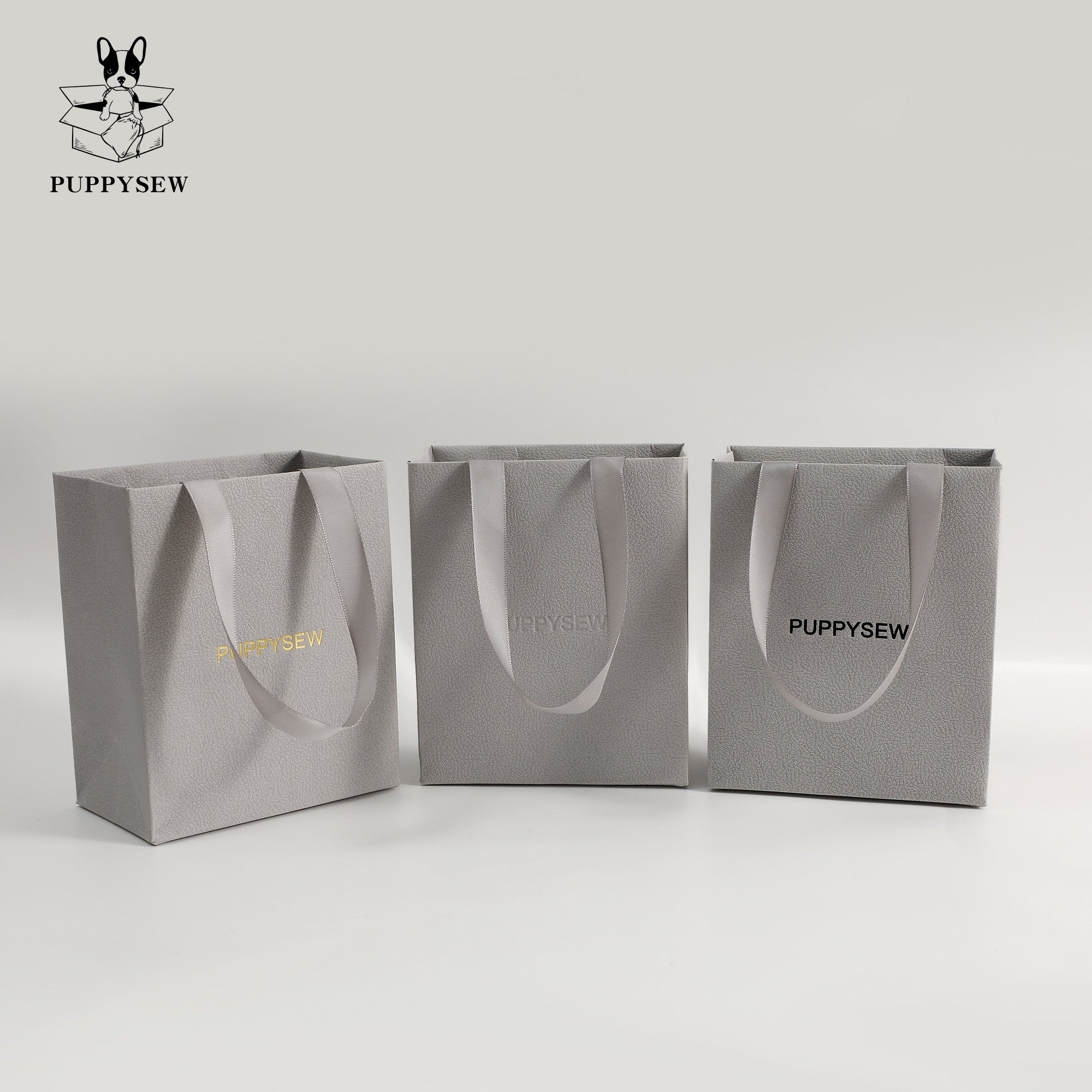 Custom Logo Gift Paper Bags, Textured Luxury Packaging (12.5x7.5x15 cm)-zoom-8
