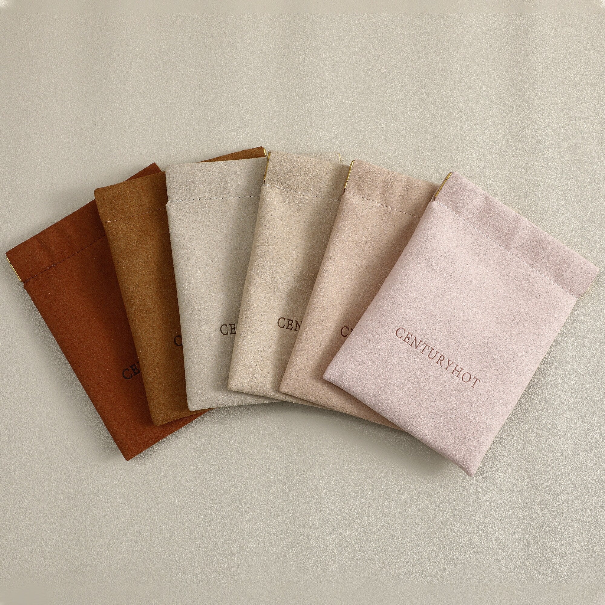 Custom Logo Microfiber Bag, Spring Buckle Lipstick Pouch (50pcs)-zoom-5