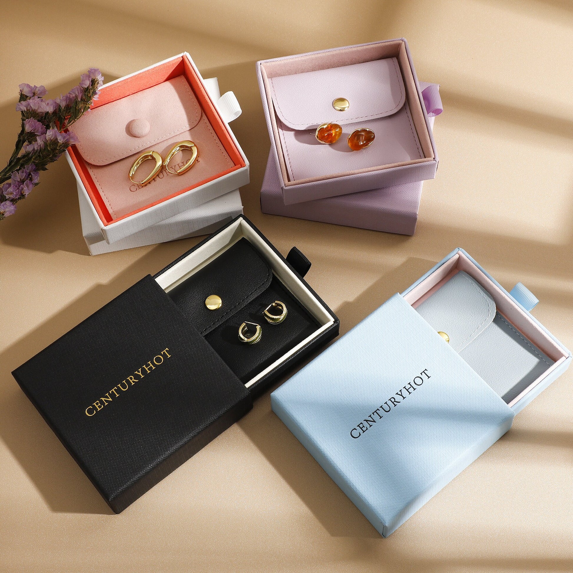 Custom Logo Paper Jewelry Box, Necklace & Ring Gift Packaging-6