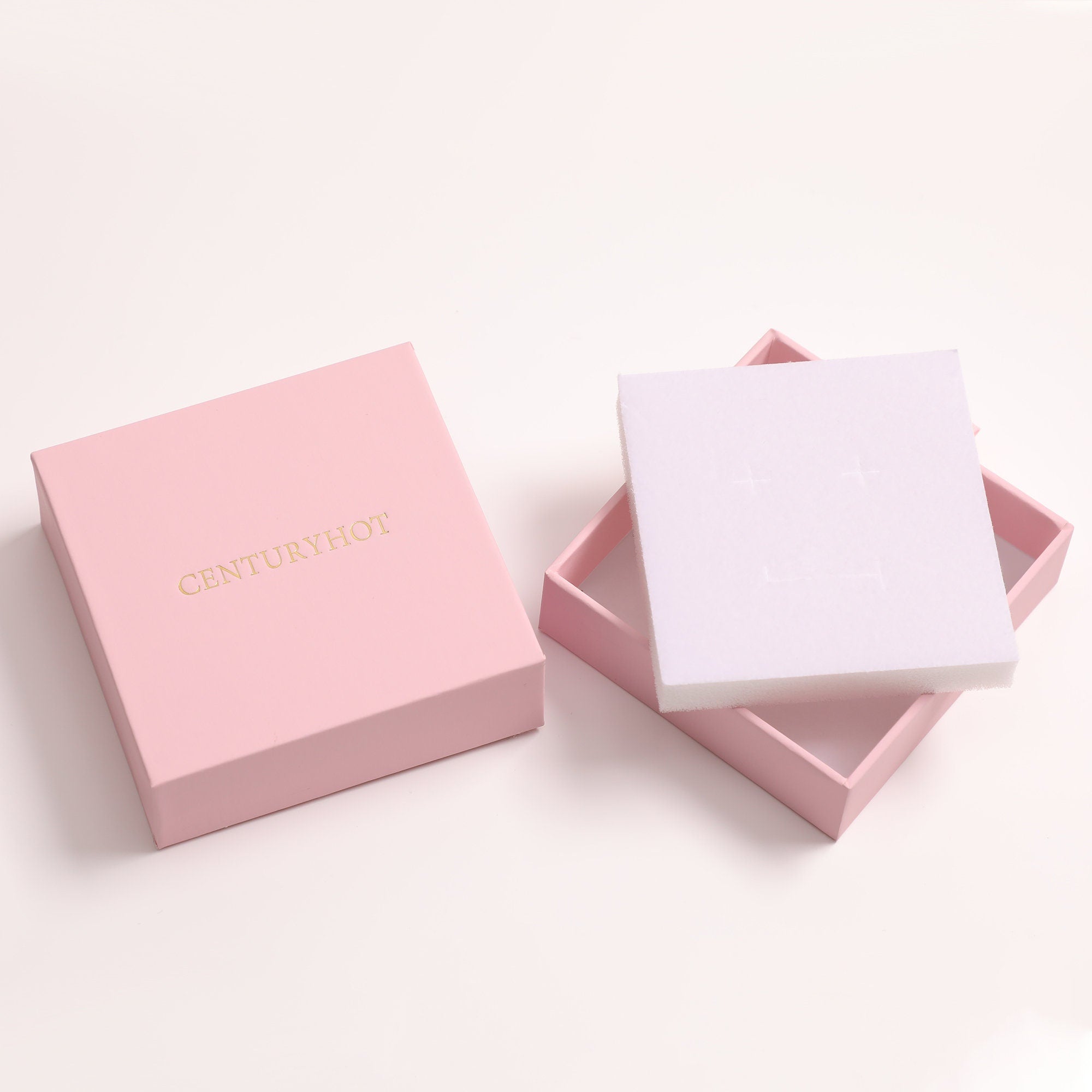 50 Pink Jewelry Box Sets (9x9x3cm) Custom Logo, Cardboard Drawer Packaging-zoom-6
