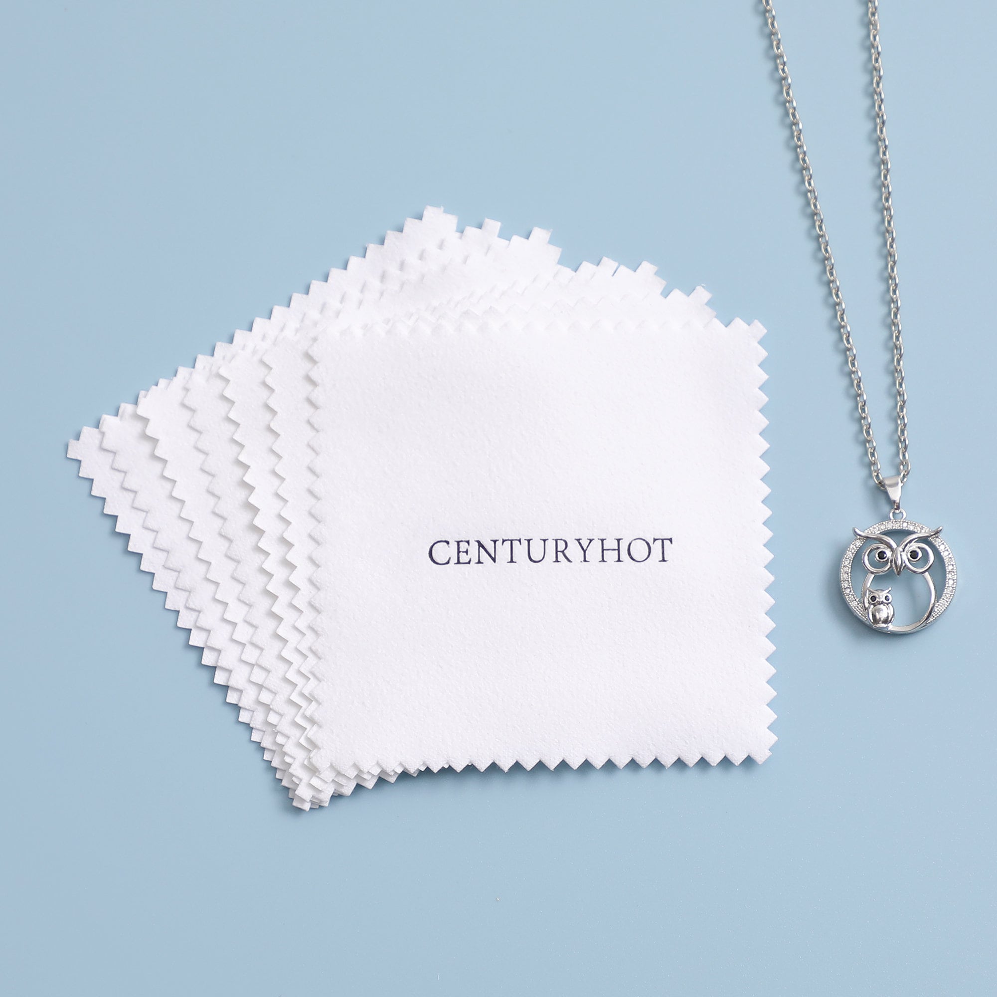 100pcs 8×8cm jewelry cleaning cloth, silver polishing cloth, custom logo-zoom-1