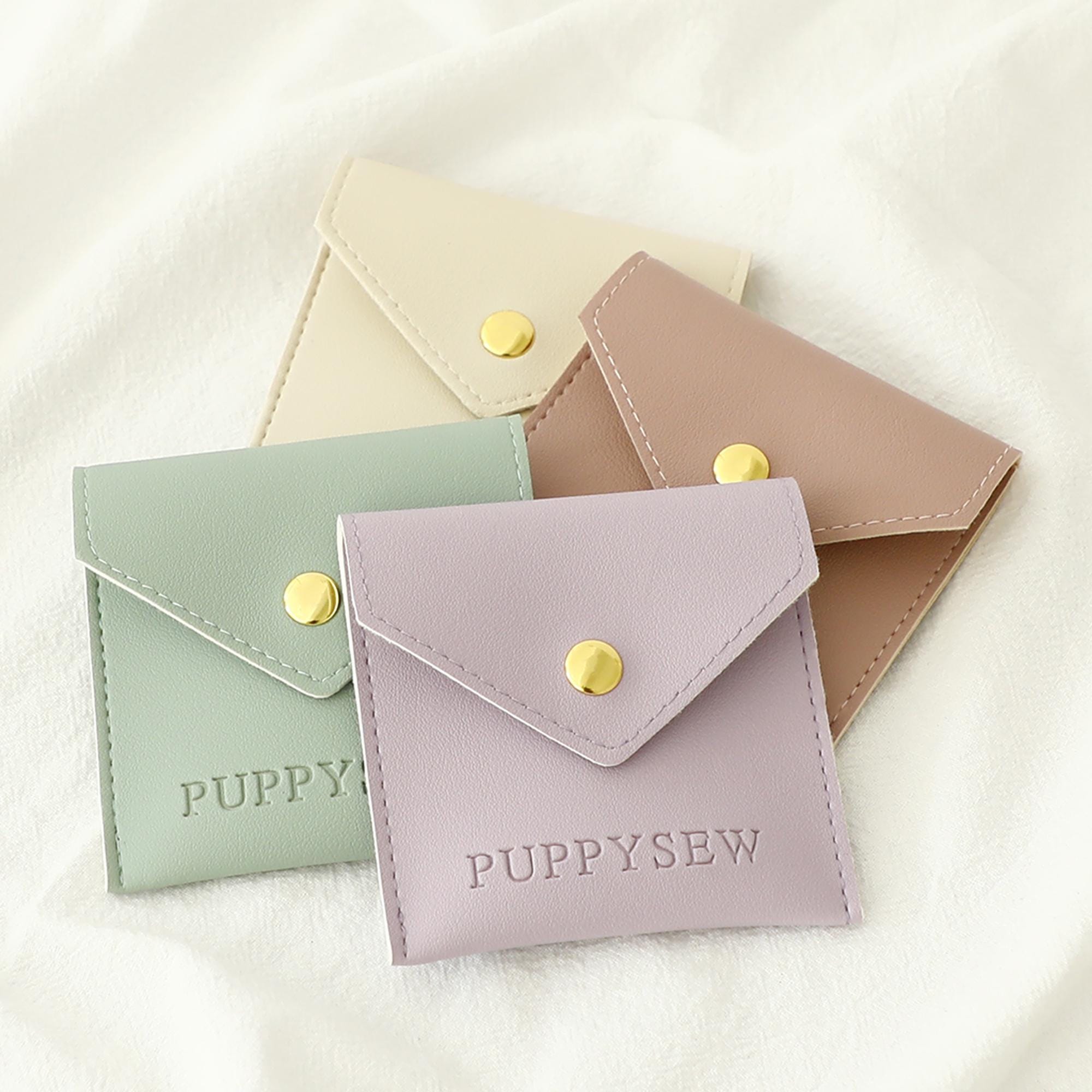 Custom Logo Faux Leather Jewelry Bag, Soft Button Packaging-zoom-7