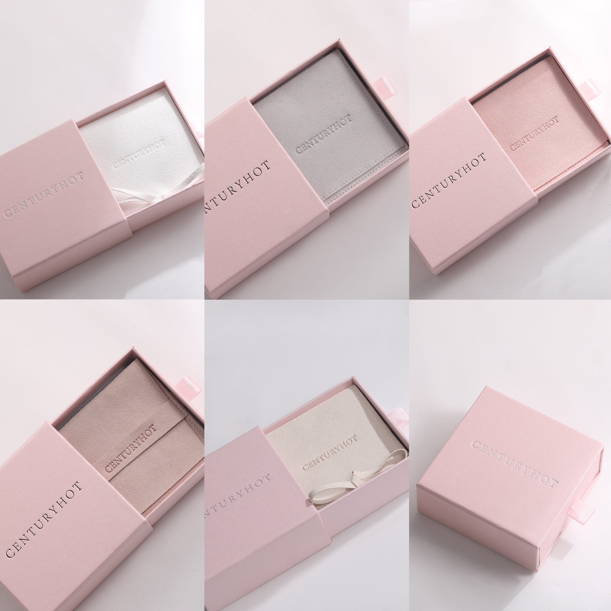 Custom Embossed Logo Jewelry Box & Bag Set, Personalized Packaging (9x9cm)-zoom-8