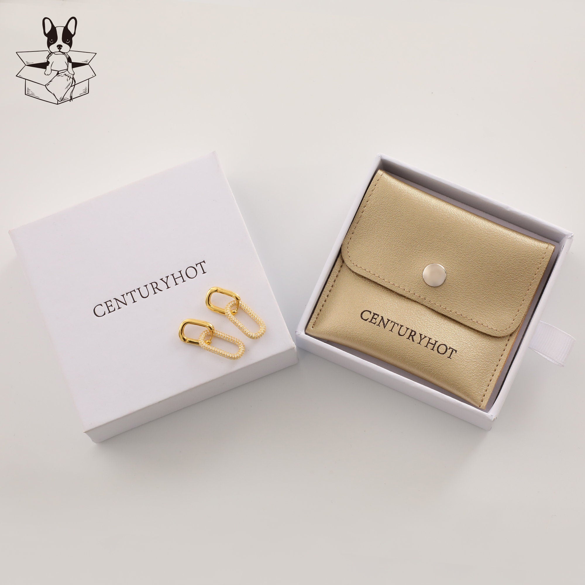 50pcs Custom Logo Faux Leather Jewelry Packaging Snap Bags-zoom-6