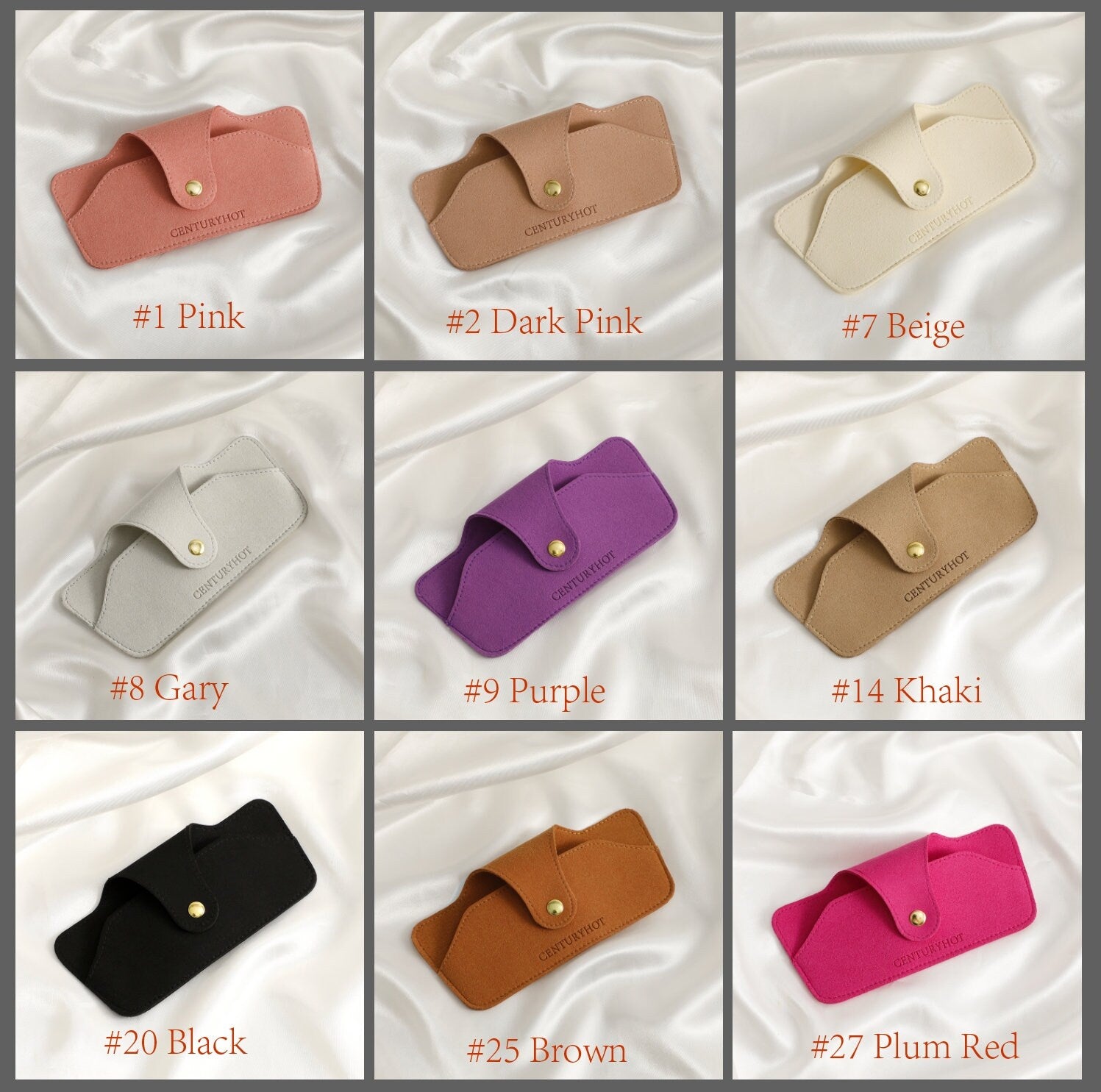 Microfiber Sunglasses Case, Portable Snap Closure, Customizable Logo-zoom-10