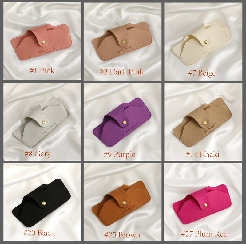 Microfiber Sunglasses Case, Portable Snap Closure, Customizable Logo-zoom-