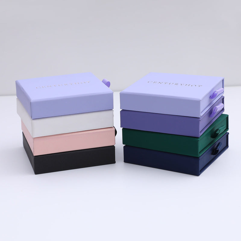 Custom Embossed Logo Jewelry Box & Bag Set, Personalized Packaging (9x9cm)-zoom-