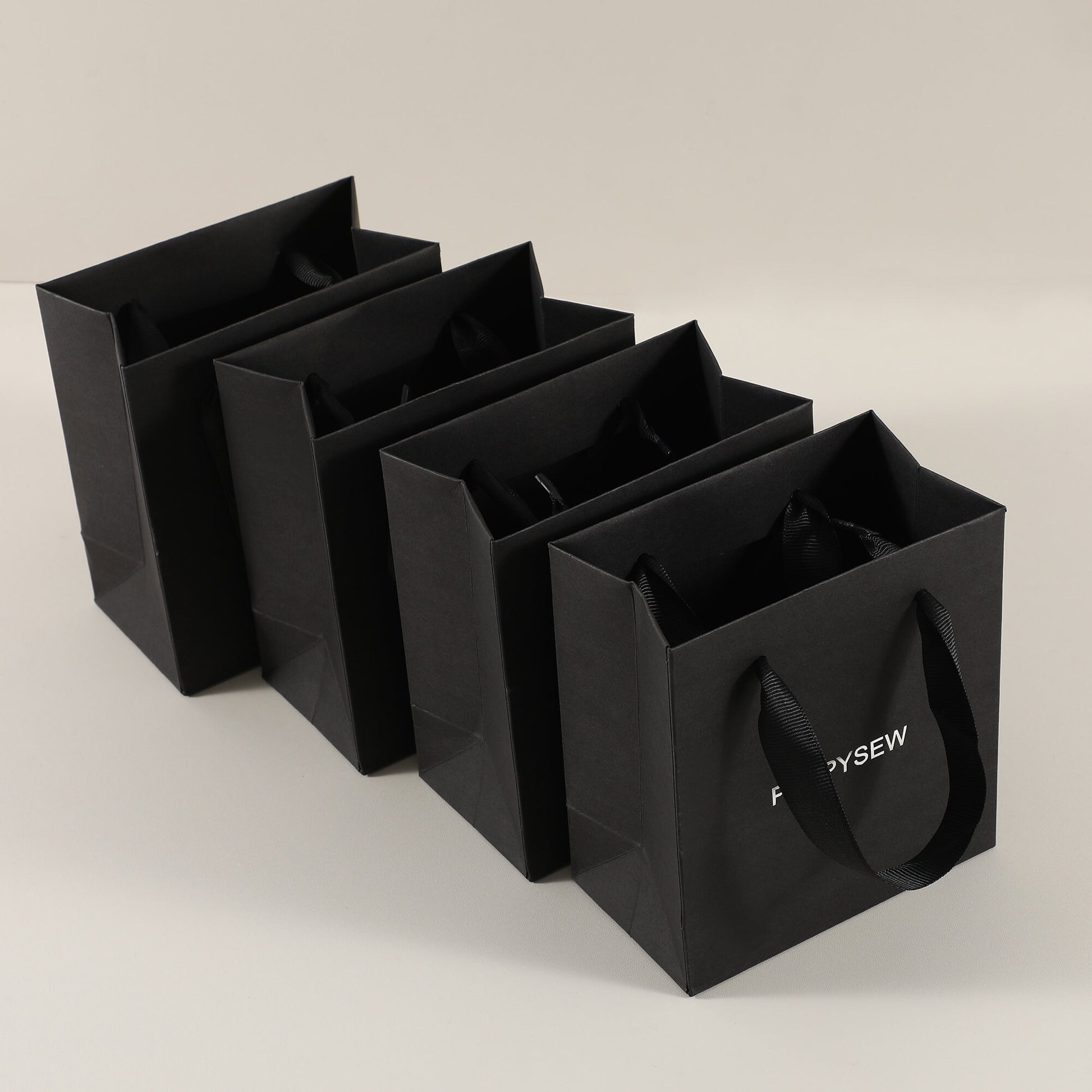 50 black custom logo Paper shopping bag halloween Customized package-10