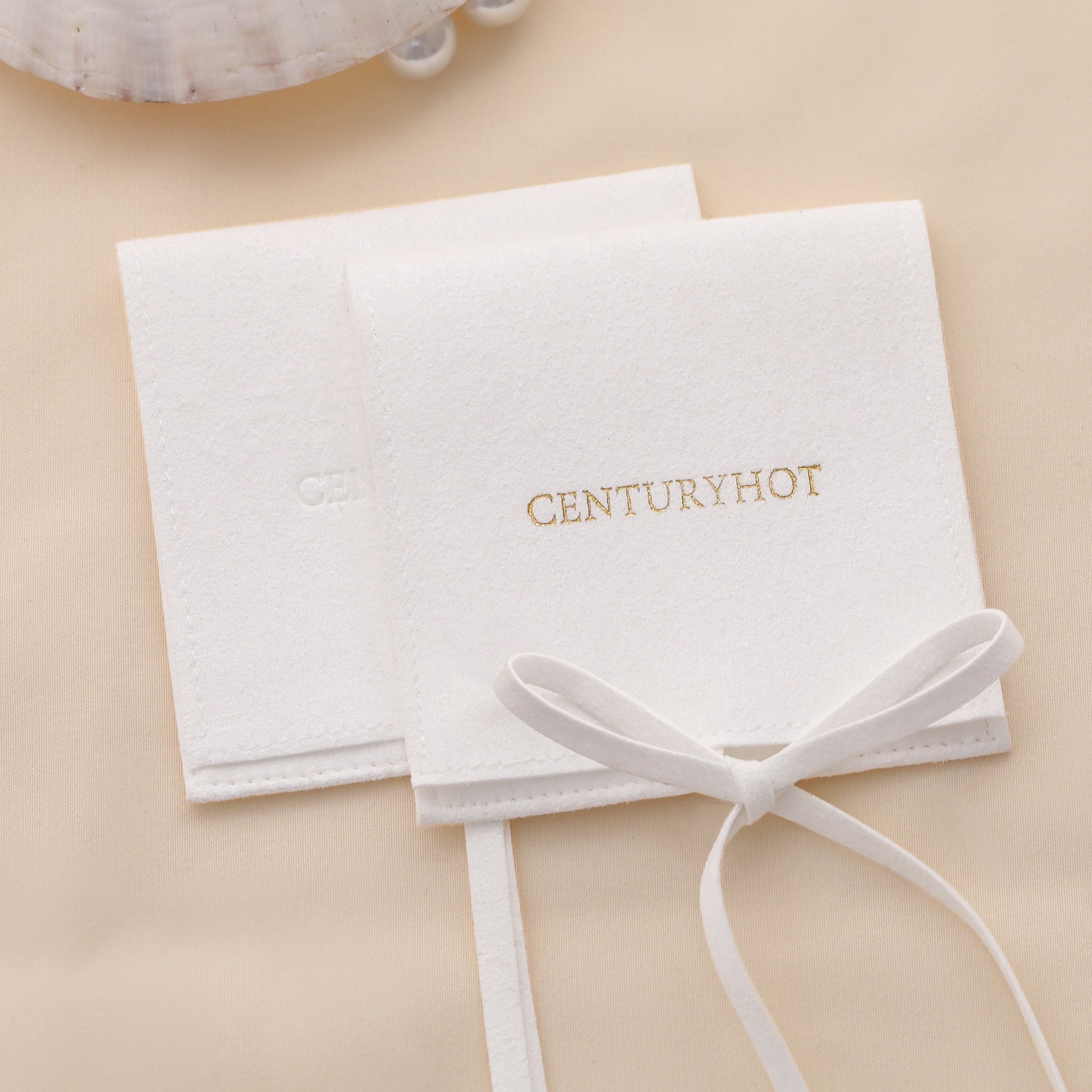 Personalized Microfiber Jewelry Bags, Embossed Logo Packaging-4