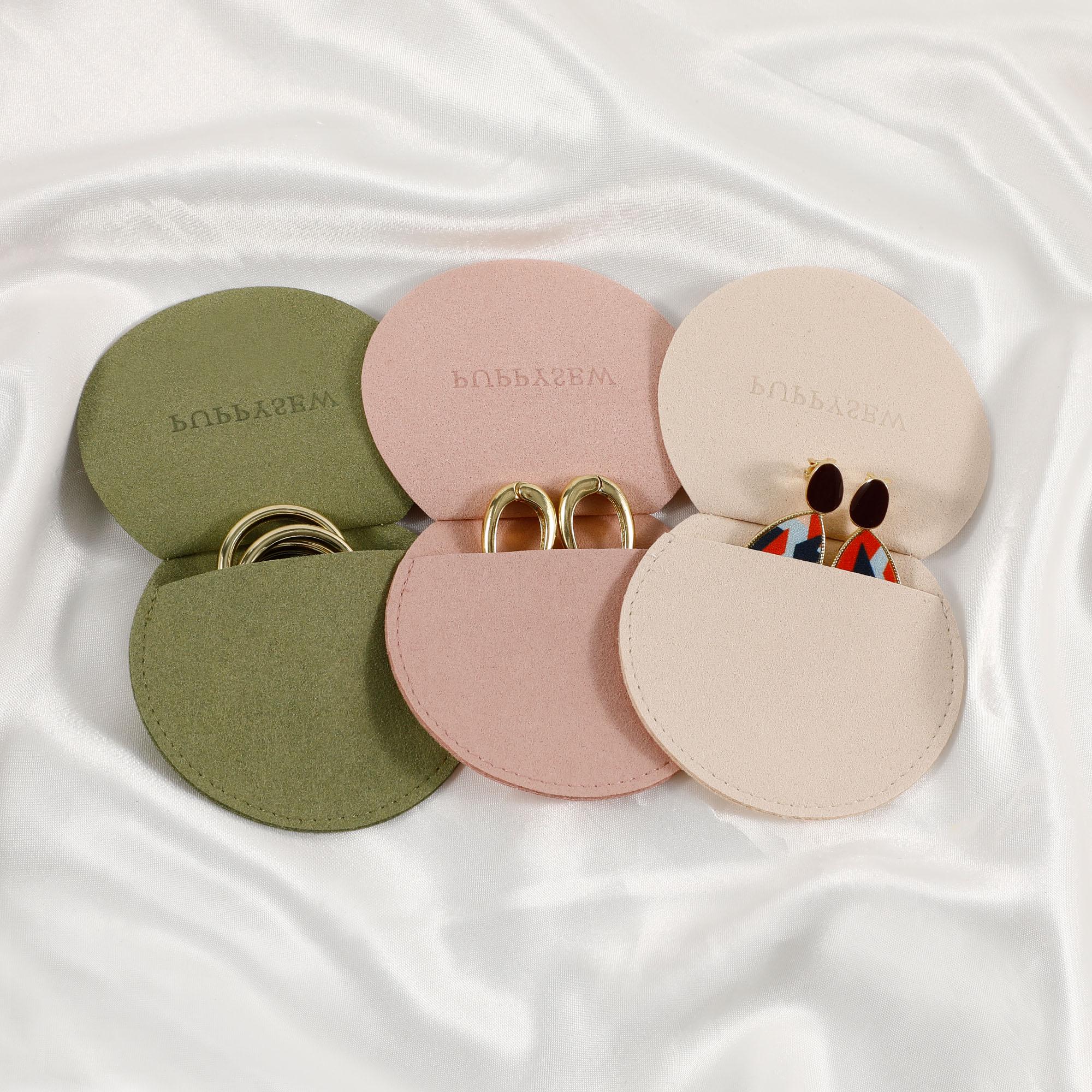 50 Microfiber Jewelry Bags, Personalized Logo Wedding Favor Bags-zoom-2