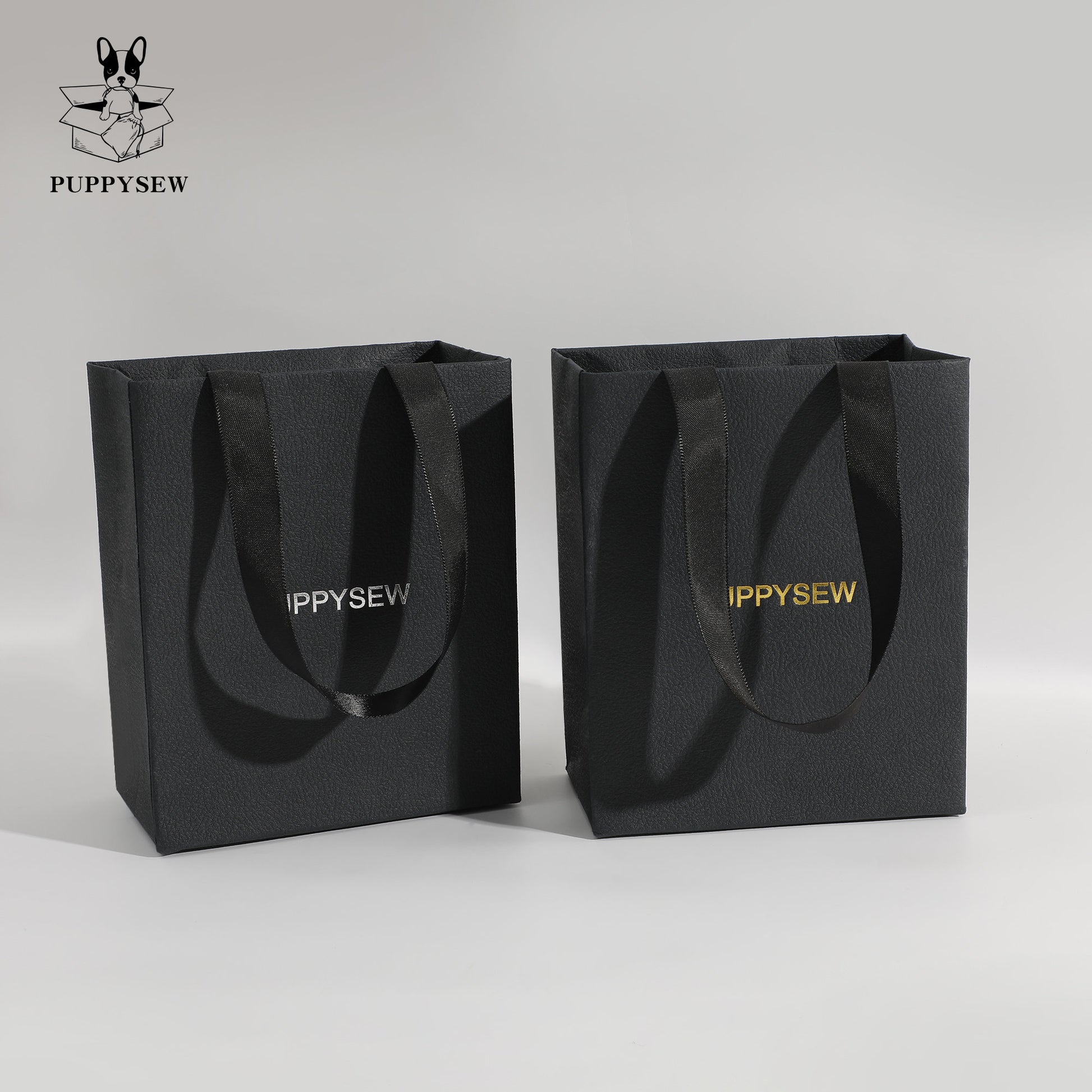 Custom Logo Gift Paper Bags, Textured Luxury Packaging (12.5x7.5x15 cm)-9