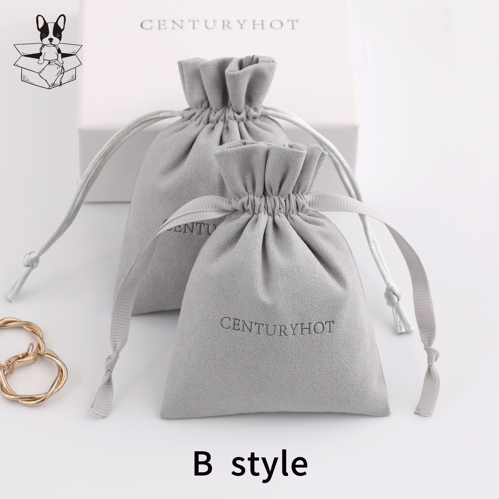 Custom Logo Microfiber Drawstring Bags, Personalized Jewelry Packaging-zoom-7