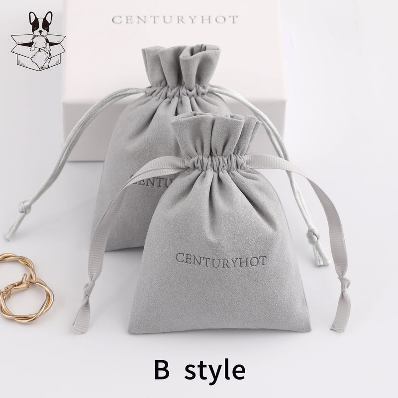 Custom Logo Microfiber Drawstring Bags, Personalized Jewelry Packaging-zoom-