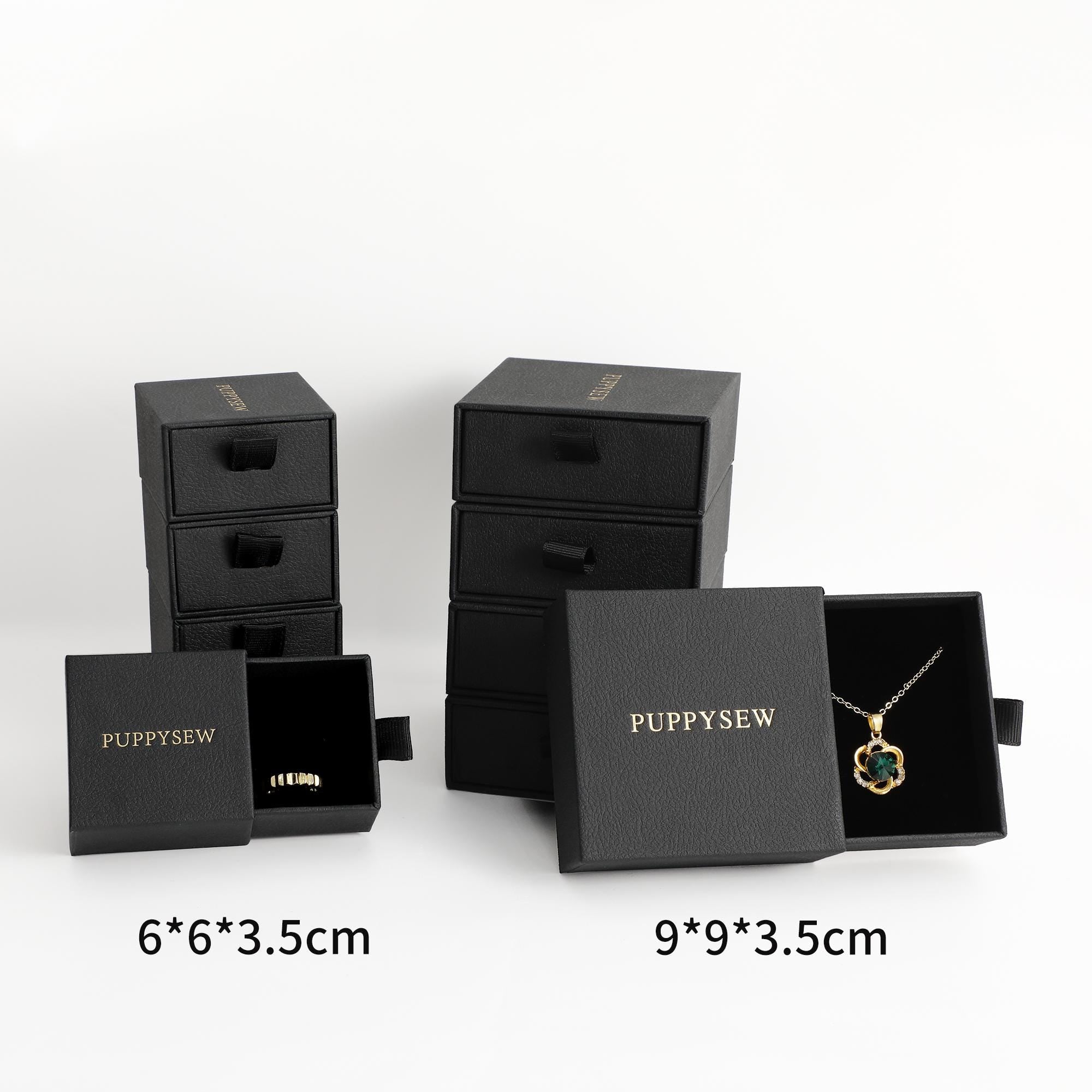 Drawer-Style Jewelry Gift Box, Custom Logo Packaging (9x9x3.5cm)-zoom-4