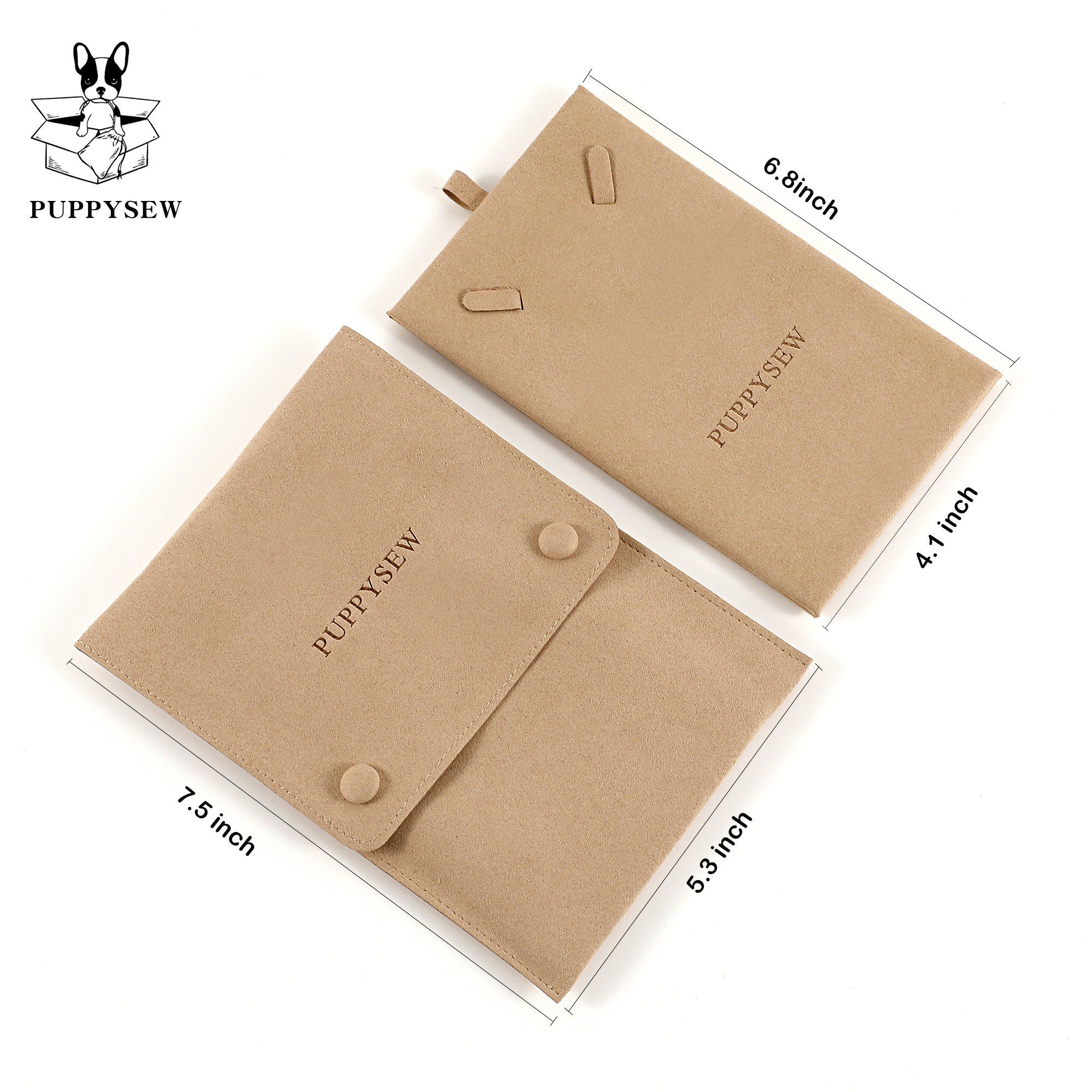 Microfiber Necklace Gift Bag with Snap & Clip, Personalized Jewelry Packaging-zoom-4