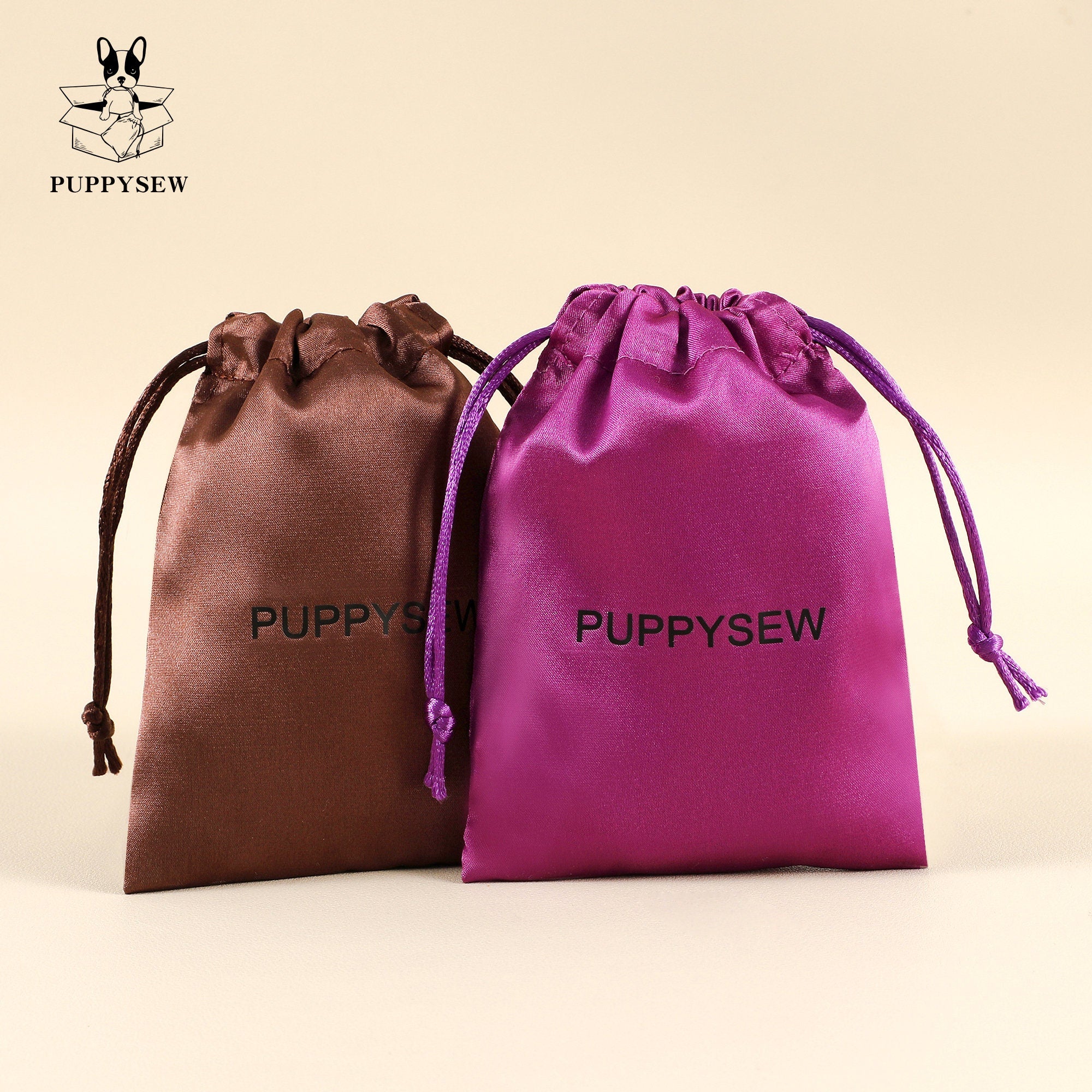 Personalized Satin Drawstring Pouch, Custom Logo Jewelry Packaging-zoom-7