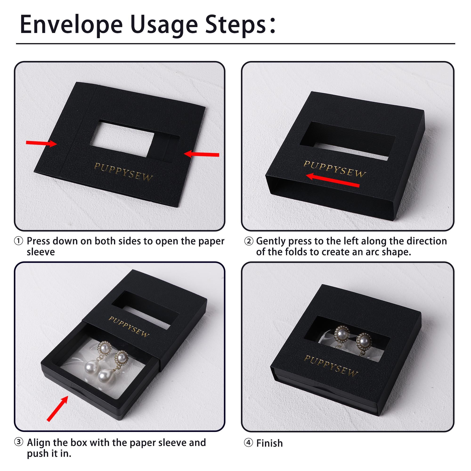 Custom Logo Jewelry Packaging Set | Floating PE Box, Gift Bag, Card (50 Sets)-zoom-9