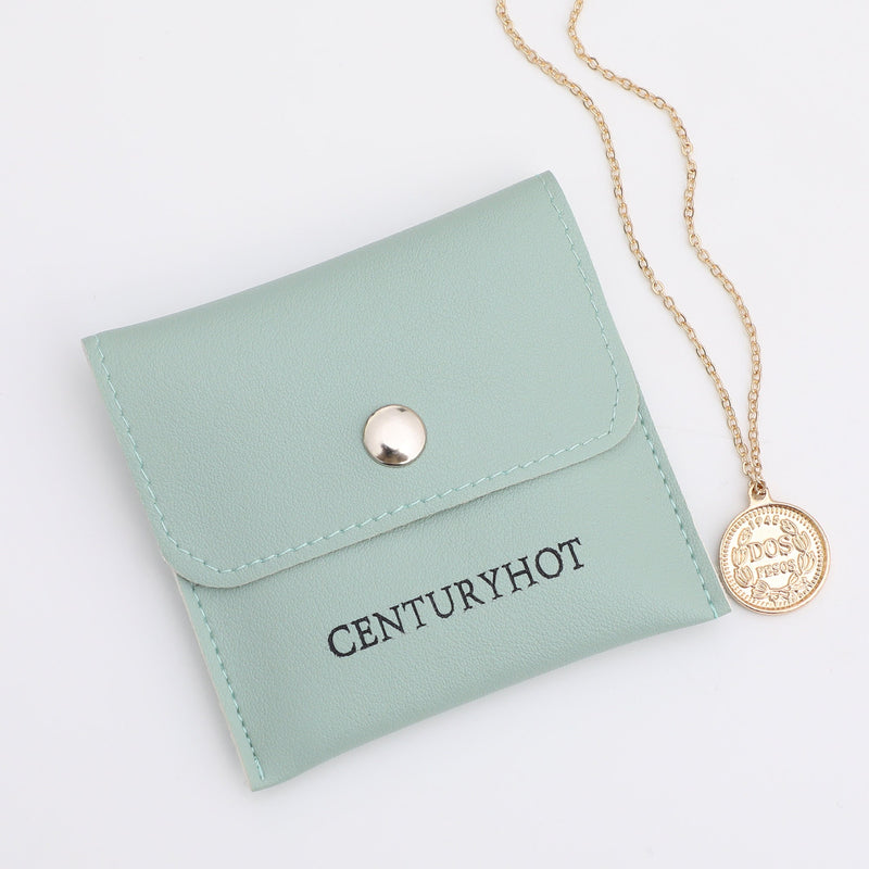 Custom Logo Jewelry Packaging Bags, Embossed Microfiber Leather Envelope-zoom-
