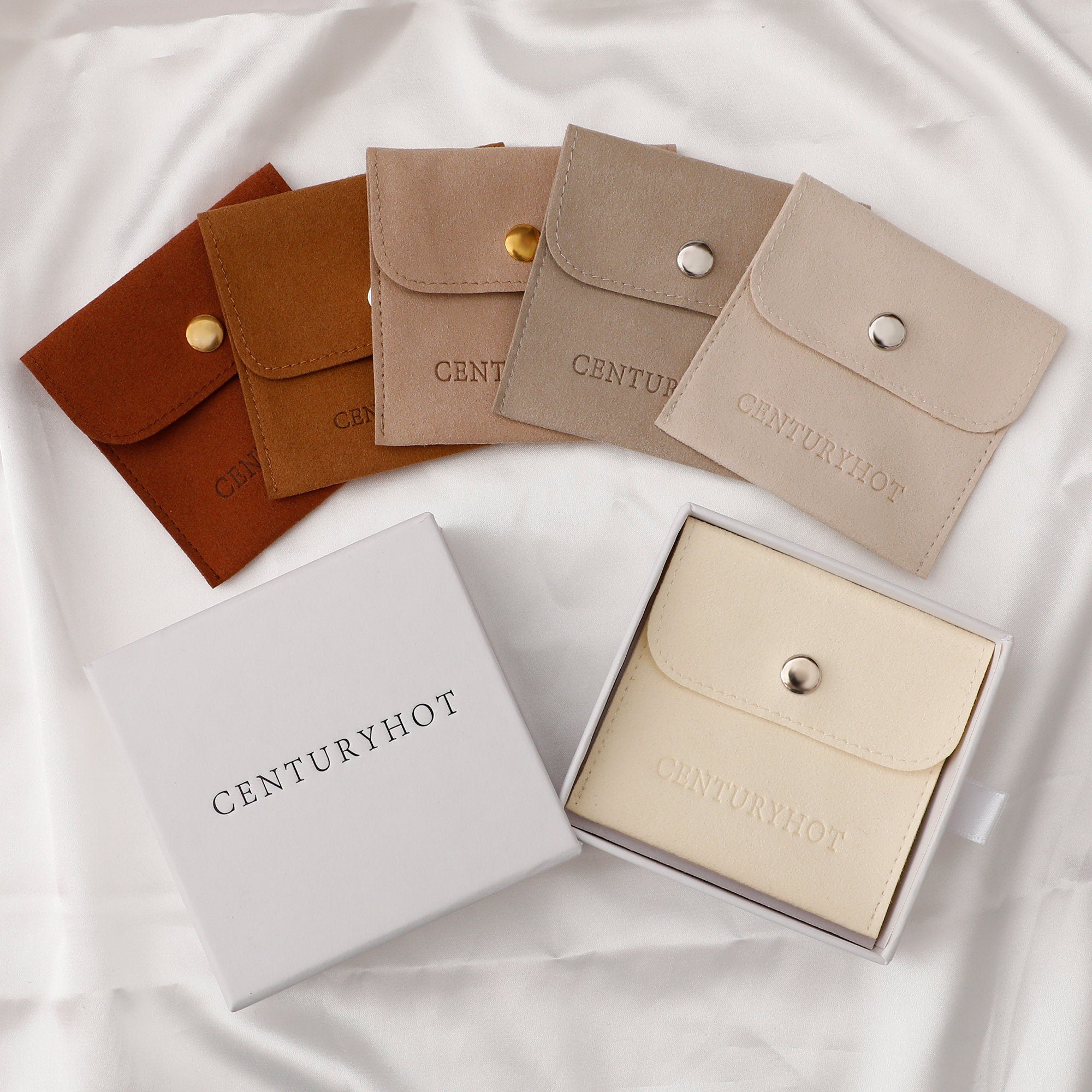 Personalized Jewelry Box Set: Microfiber Bag & Cardboard Drawer-zoom-3