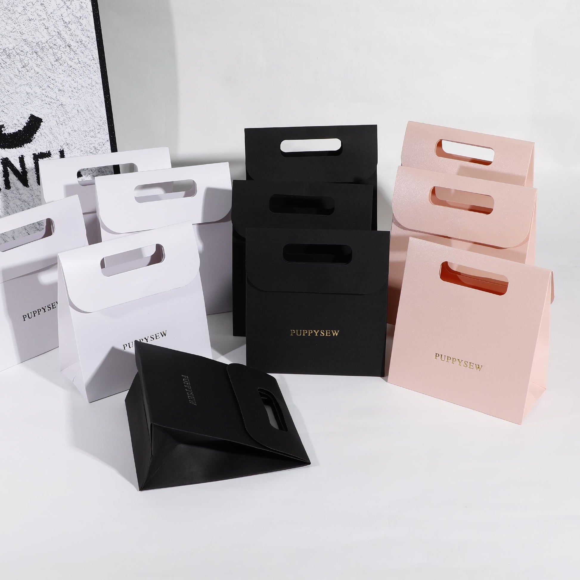 Custom Logo Gift Bags, Jewelry Packaging, Elegant Shopping Bags-6