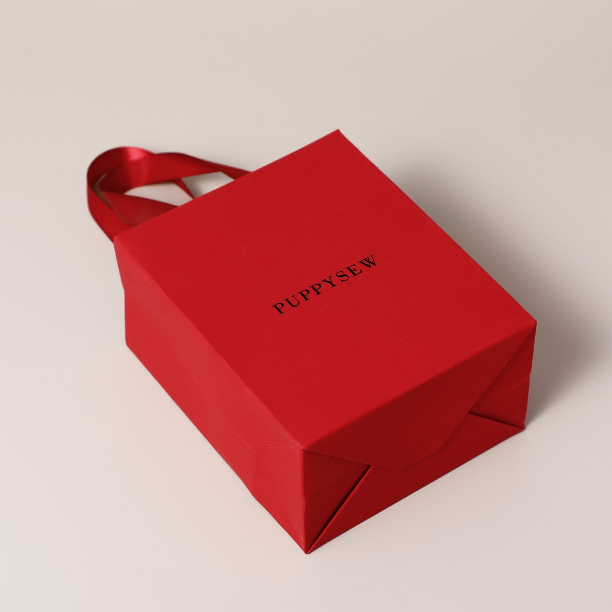 Custom Logo Red Paper Gift Bags | Matte Finish, Satin Handles, Retail Packaging-4