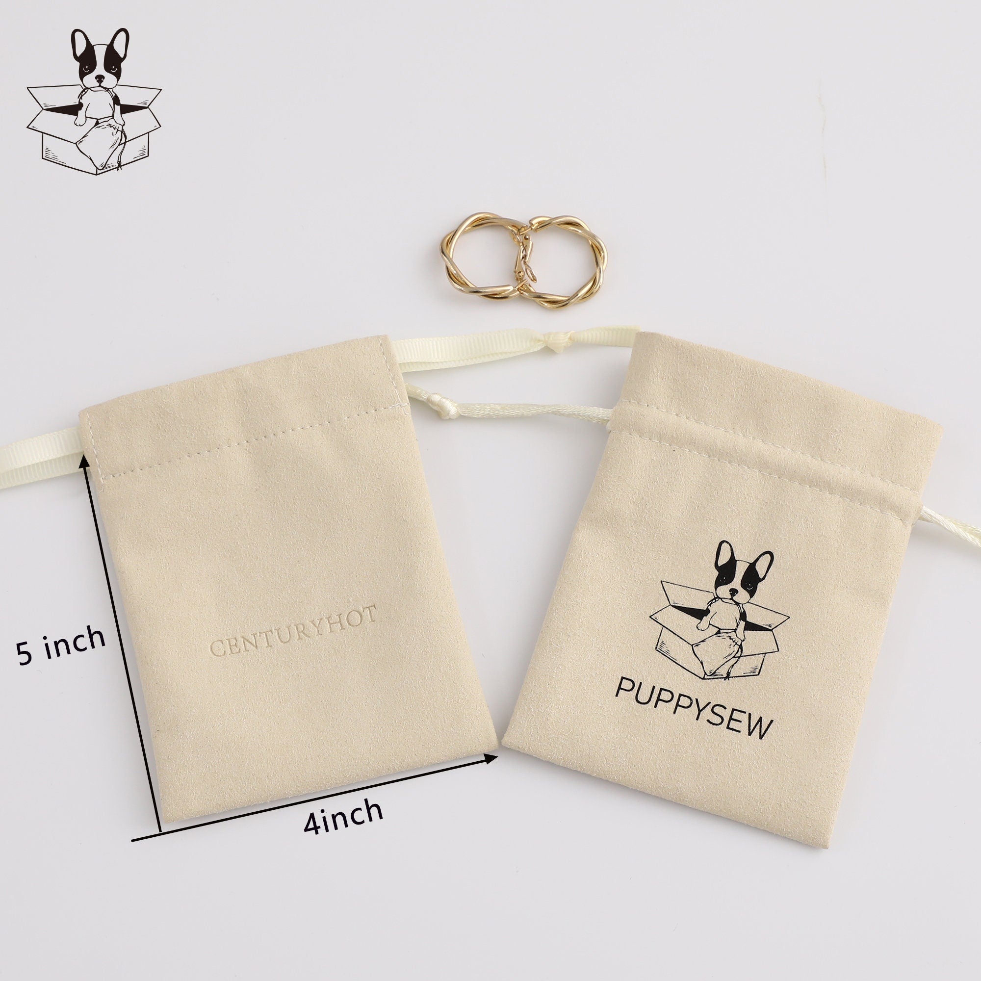 Personalized Microfiber Drawstring Bag, Custom Logo Jewelry Packaging-zoom-8