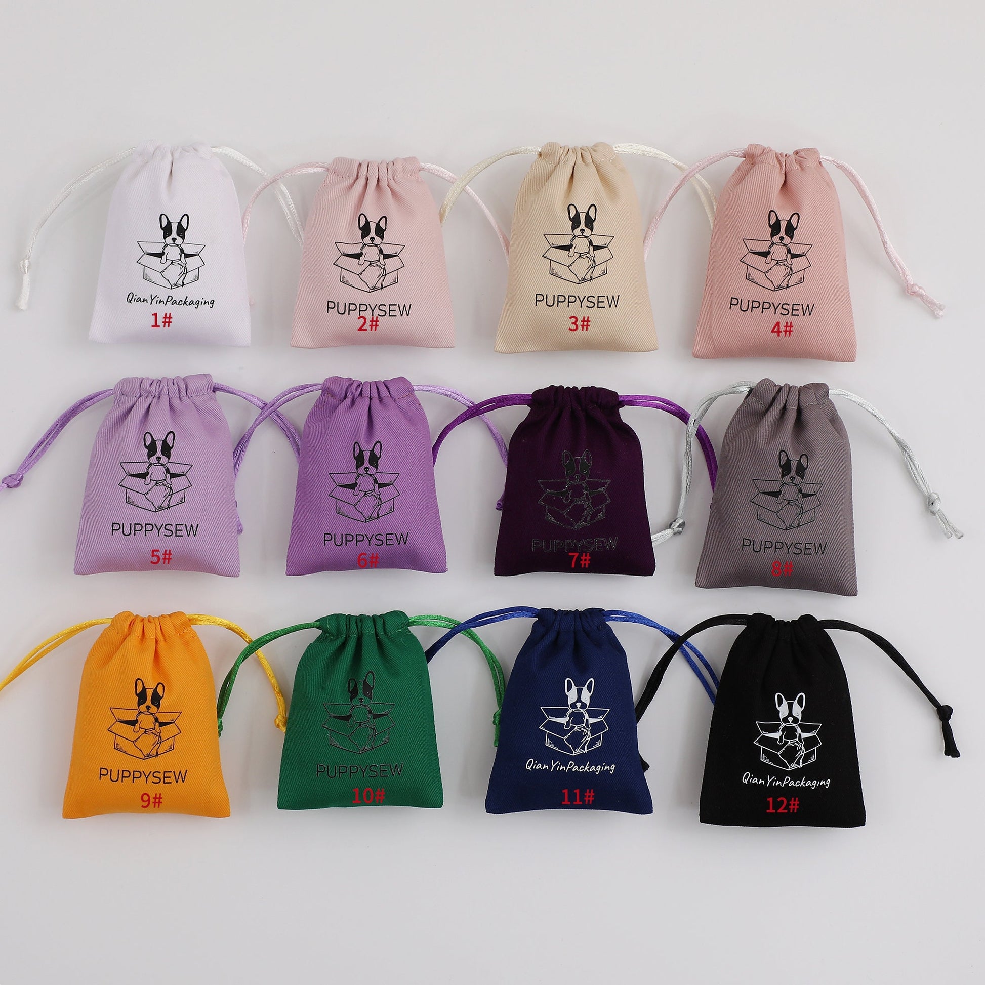 Pink Cotton Drawstring Bag, Custom Logo Jewelry Pouch-9