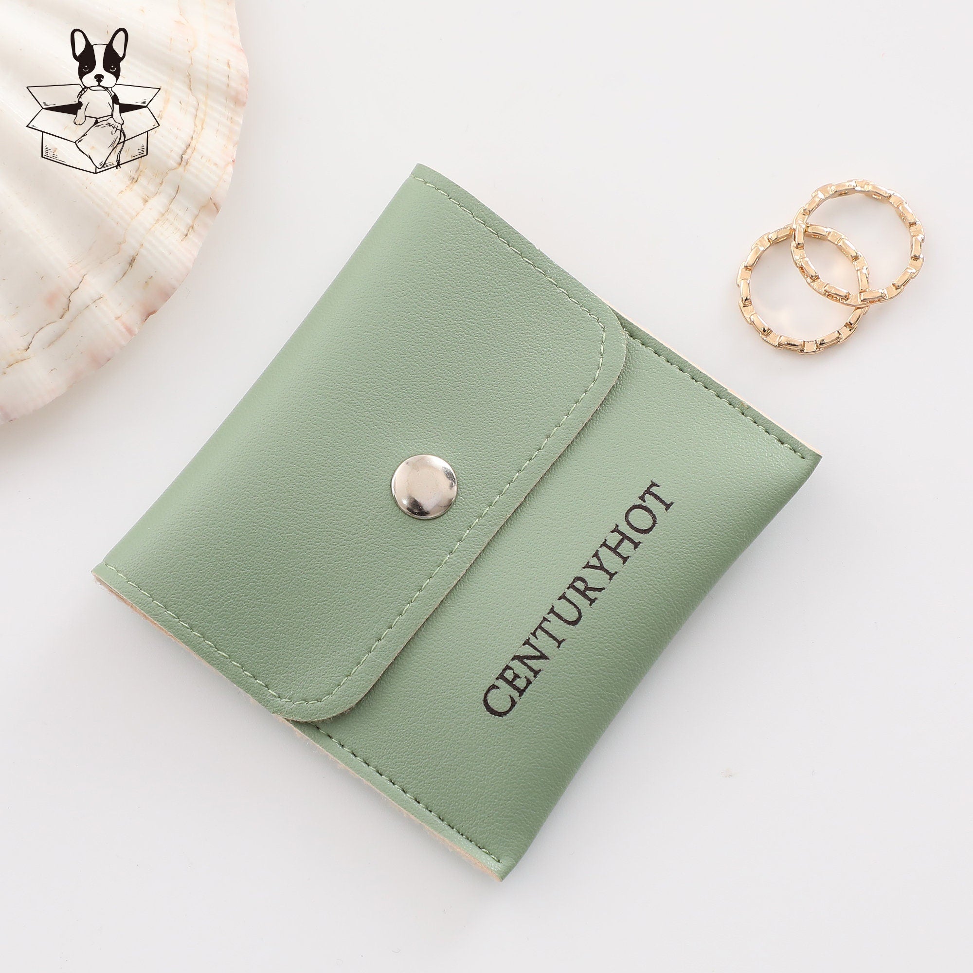 Custom Logo Jewelry Packaging Bags, Embossed Microfiber Leather Envelope-zoom-7