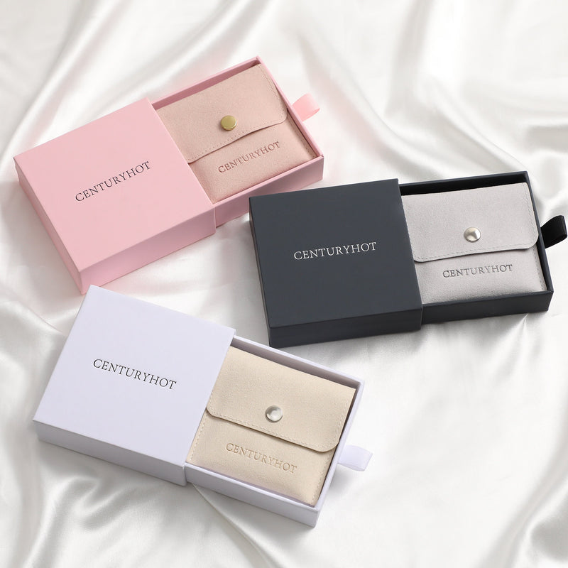 Personalized Jewelry Box Set: Microfiber Bag & Cardboard Drawer-zoom-