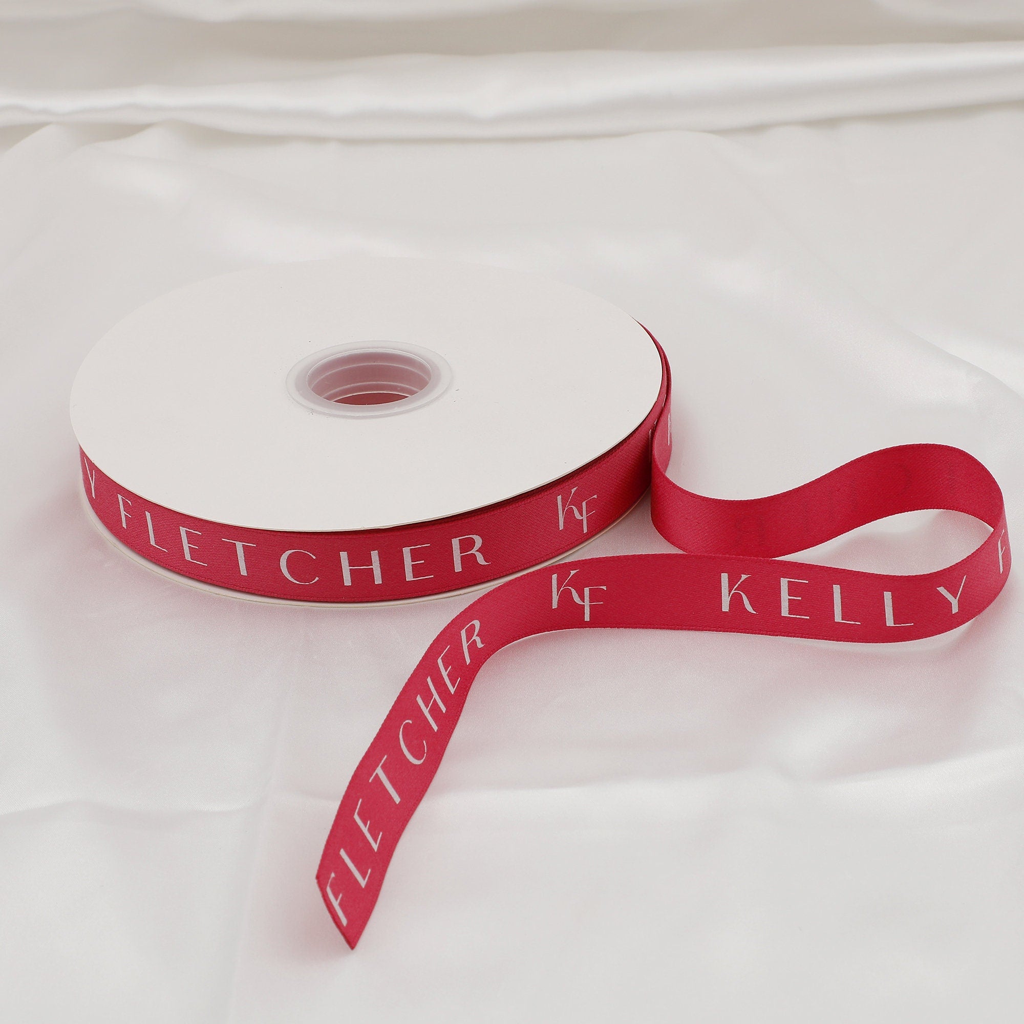1pcs personalized screen print custom logo polyester ribbons for decoration gift box packaging