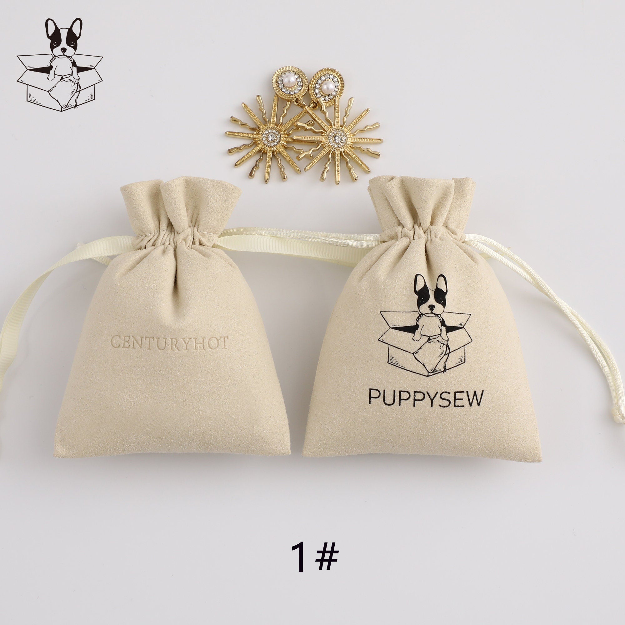 Personalized Microfiber Drawstring Bag, Custom Logo Jewelry Packaging-zoom-2