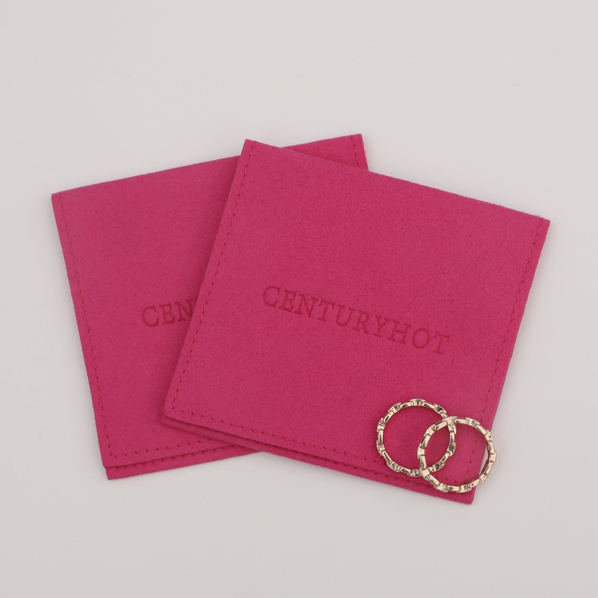 Embossed Logo Microfiber Jewelry Pouch - Custom Packaging Bag (50pcs)-7