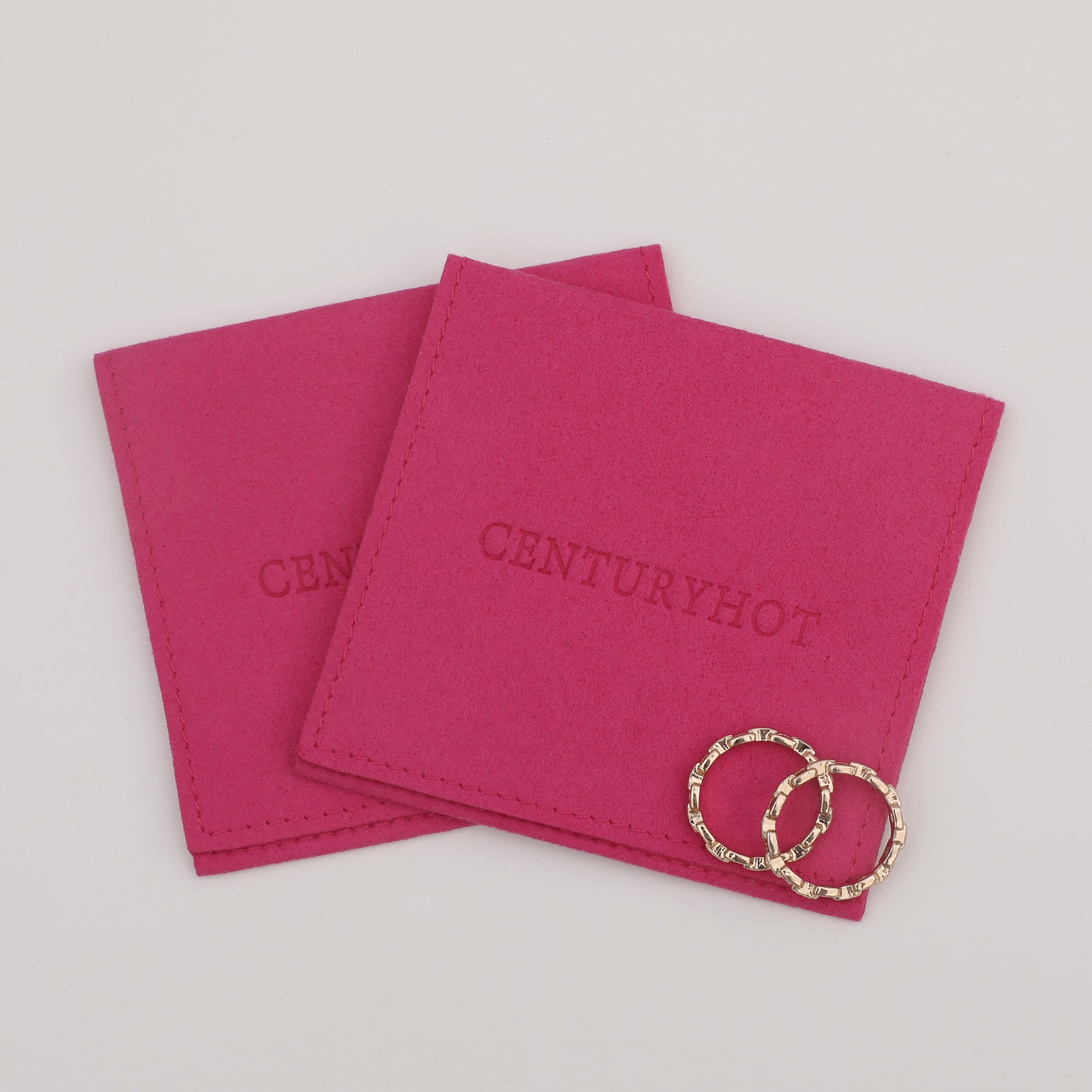 Embossed Logo Microfiber Jewelry Pouch - Custom Packaging Bag (50pcs)-zoom-7
