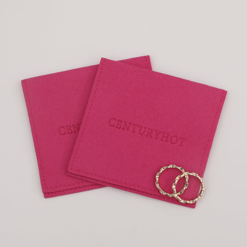 Embossed Logo Microfiber Jewelry Pouch - Custom Packaging Bag (50pcs)-zoom-