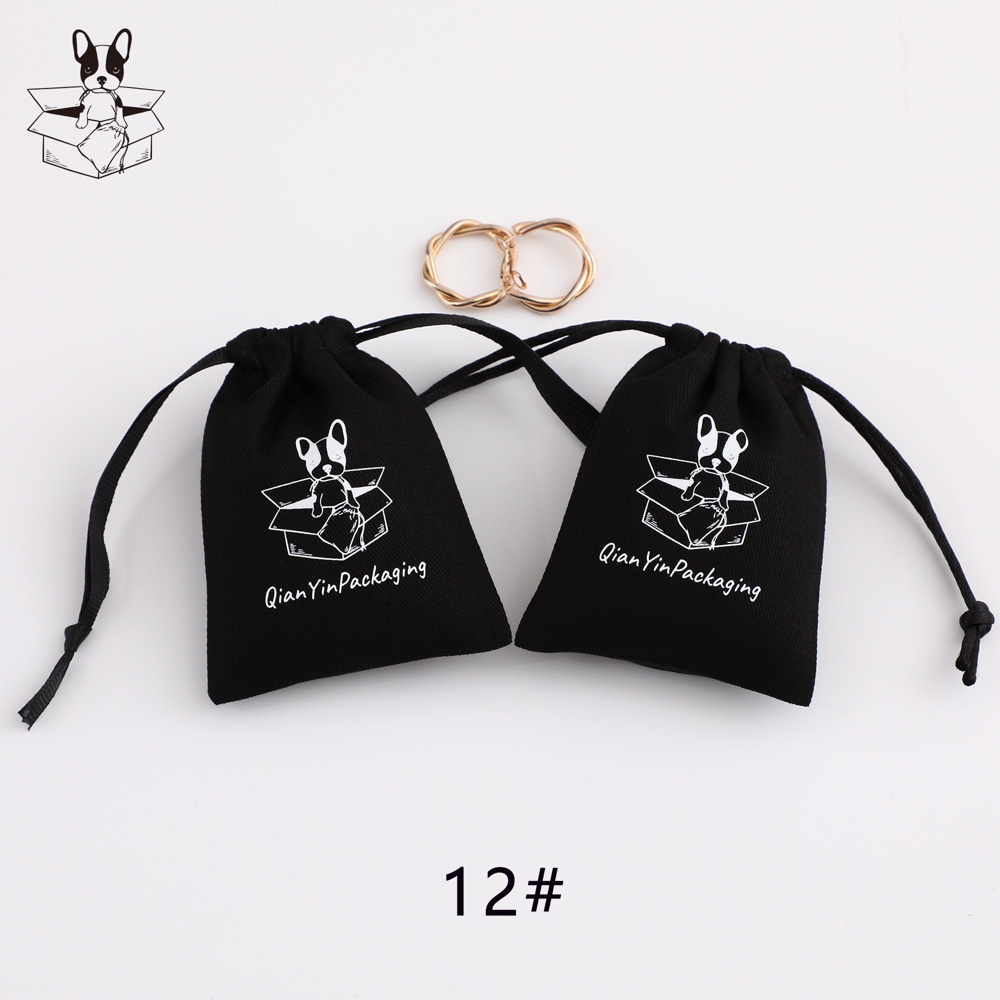 Custom Logo Cotton Drawstring Bag, Personalized Jewelry Packaging-zoom-3