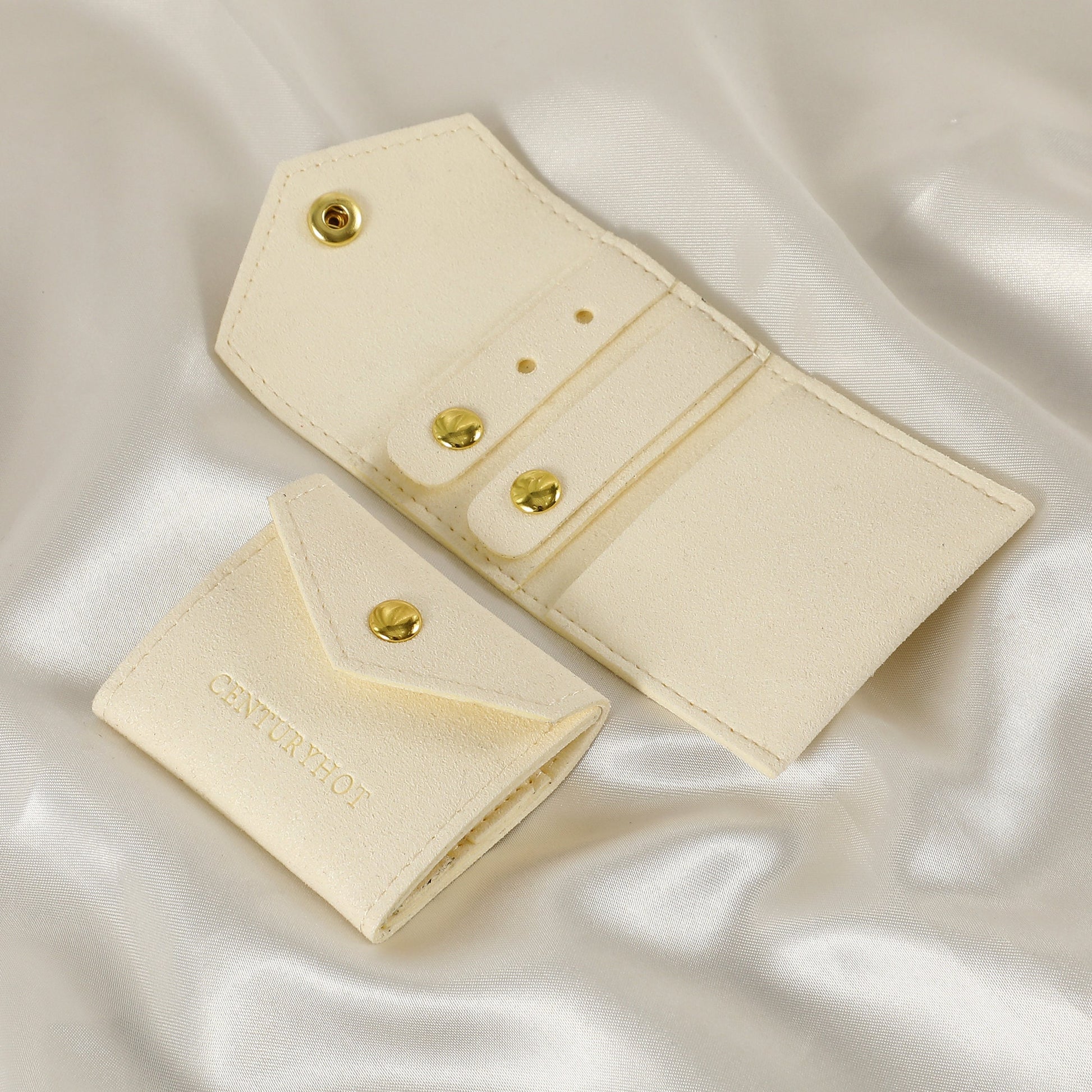 Personalized Microfiber Jewelry Travel Roll - Engraved Mini Storage Bag-3