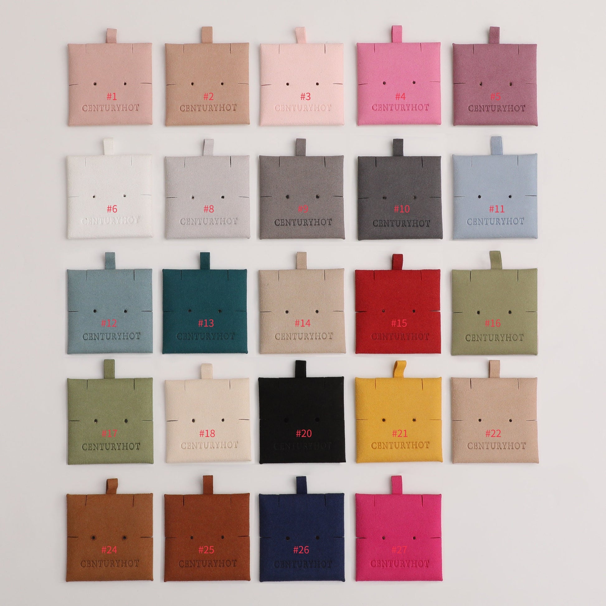 Custom Logo Microfiber Jewelry Pouch with Button (8x8cm)-10