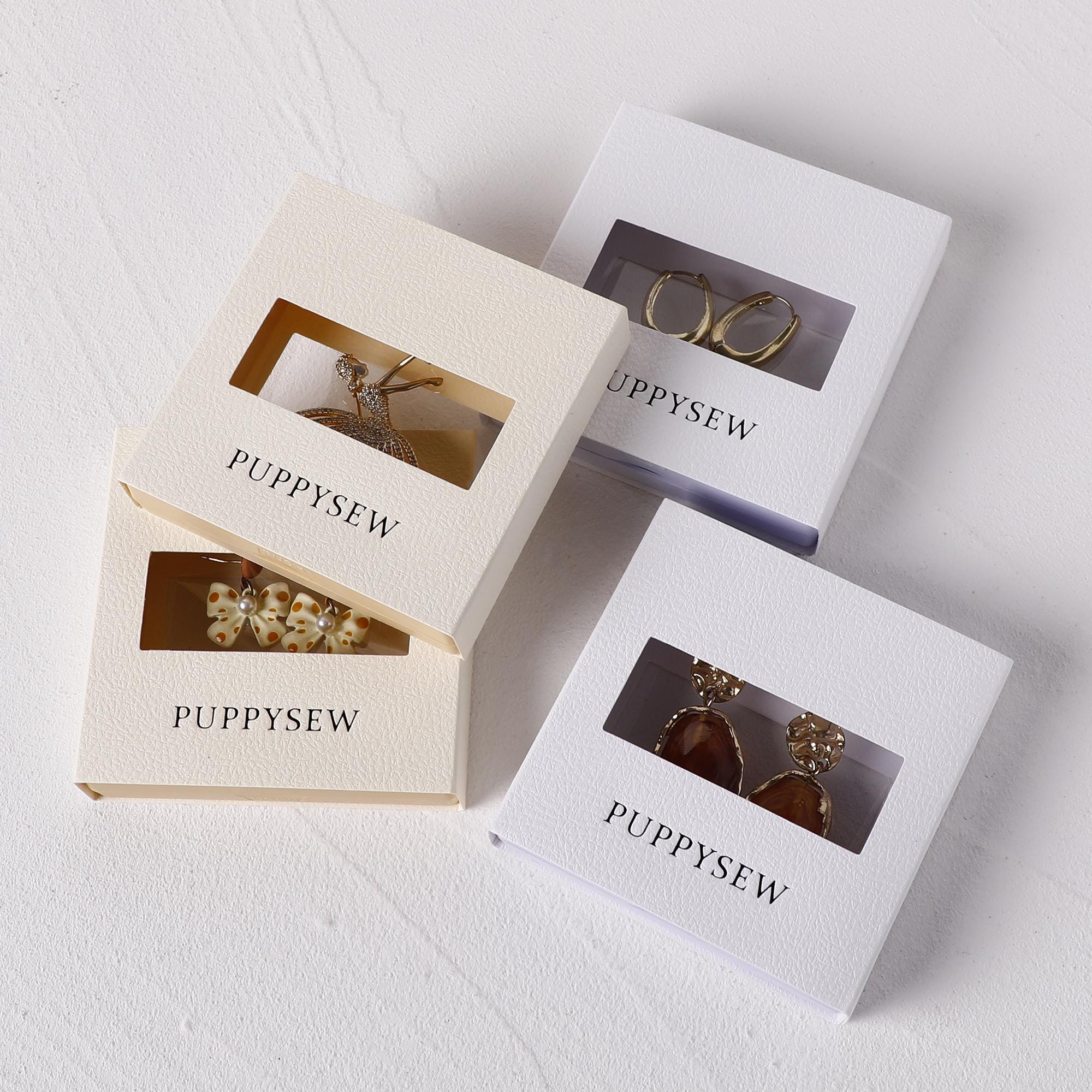 50pcs Custom Logo Jewelry Box Sleeves | Textured Cardboard Packaging for Small Business-zoom-7