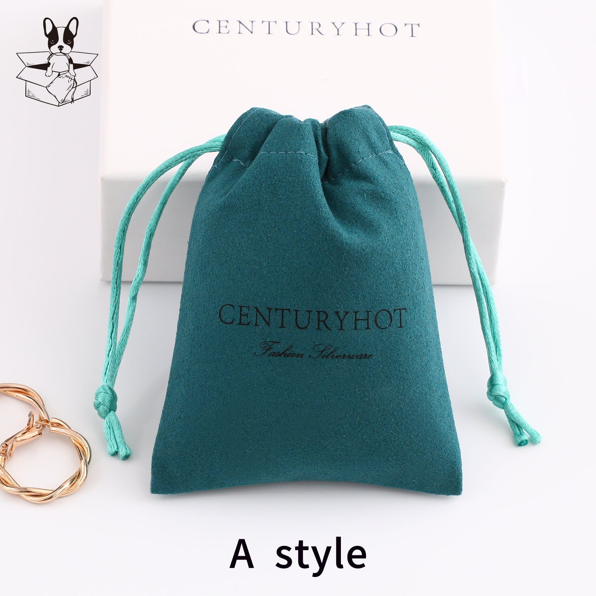 Personalized Microfiber Drawstring Bag, Custom Logo Jewelry Packaging-6